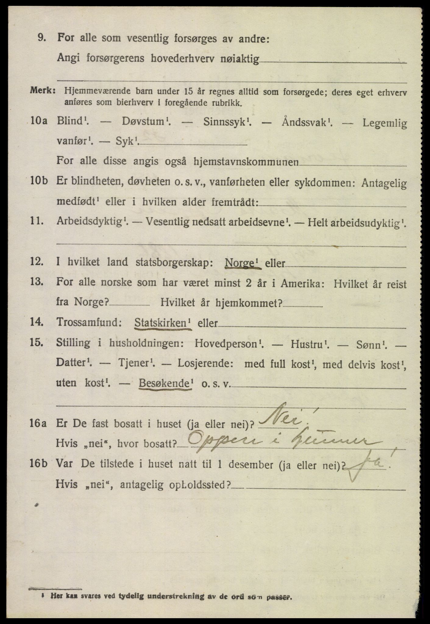 SAH, 1920 census for Jevnaker, 1920, p. 7834