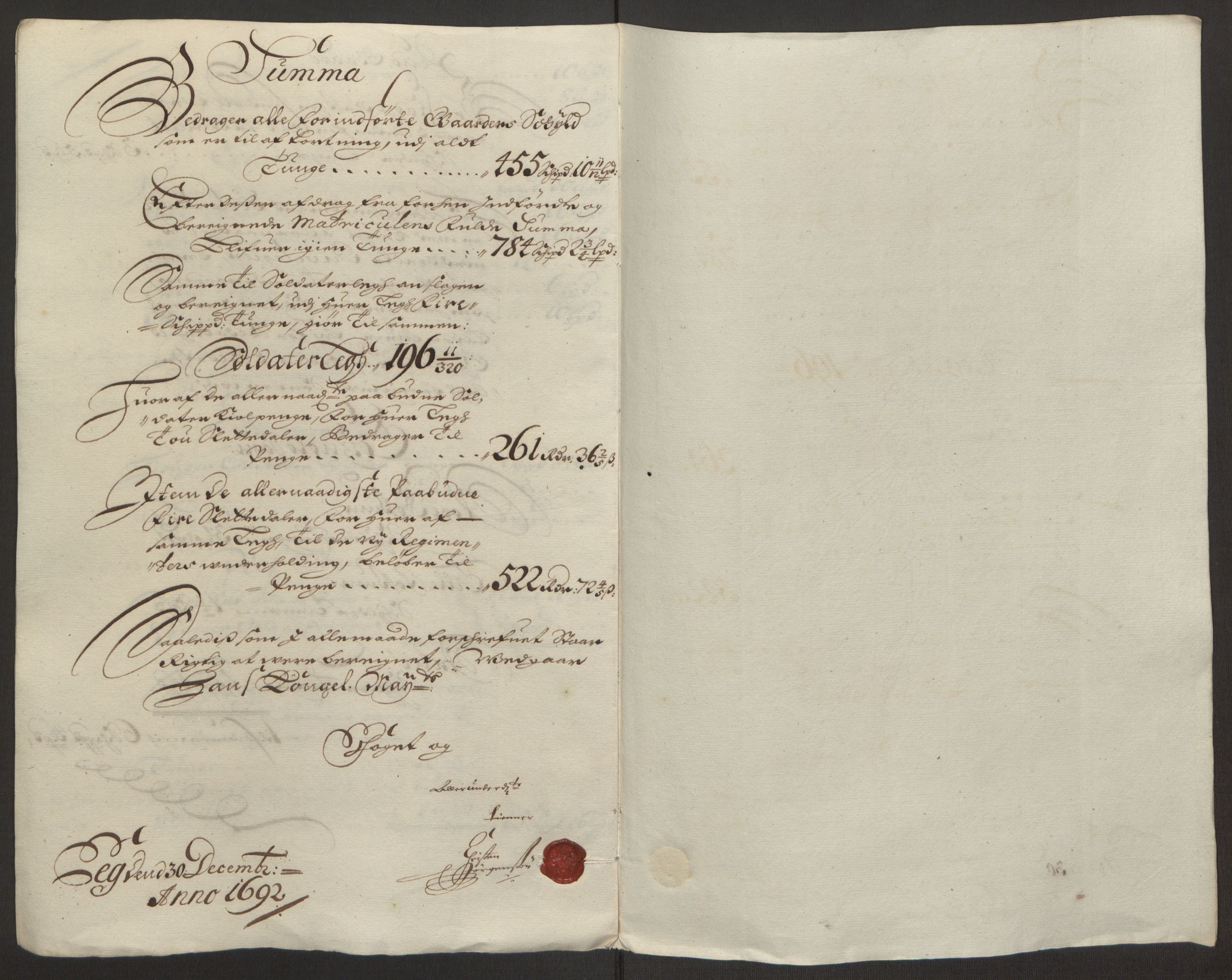 Rentekammeret inntil 1814, Reviderte regnskaper, Fogderegnskap, AV/RA-EA-4092/R12/L0704: Fogderegnskap Øvre Romerike, 1692, p. 227