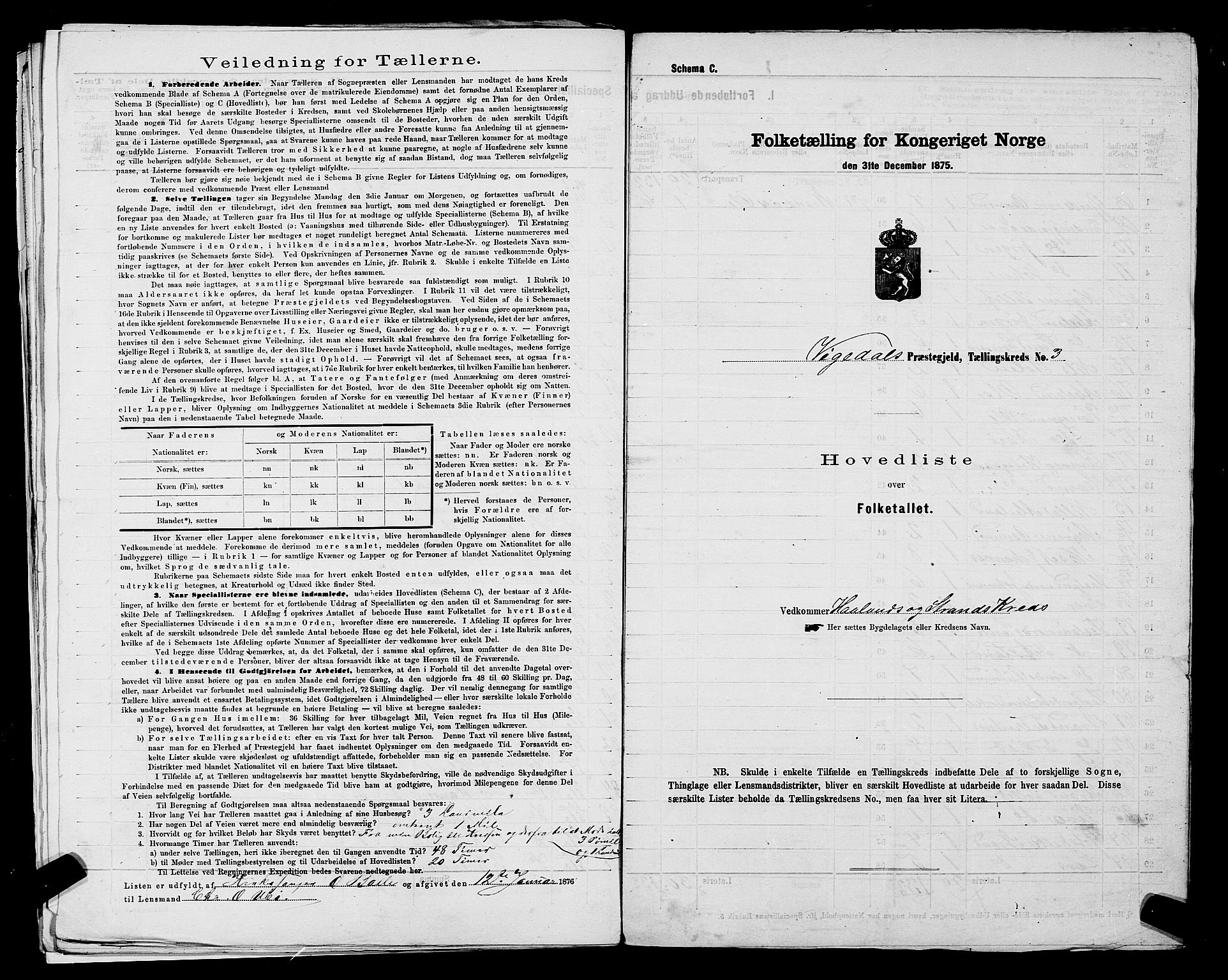 SAST, 1875 census for 1157P Vikedal, 1875, p. 12