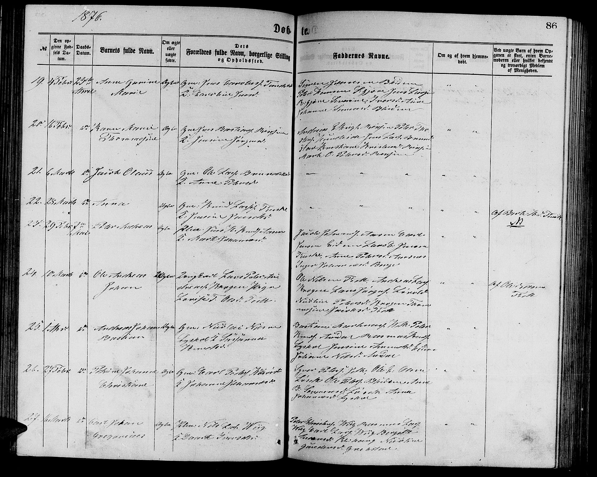 Ministerialprotokoller, klokkerbøker og fødselsregistre - Møre og Romsdal, AV/SAT-A-1454/523/L0338: Parish register (copy) no. 523C01, 1865-1877, p. 86