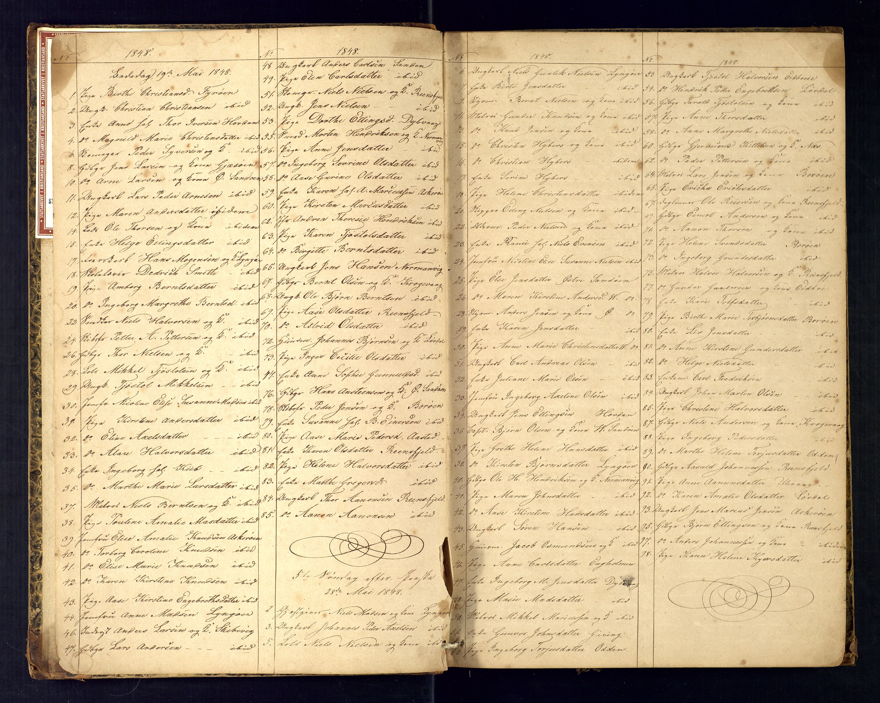 Dypvåg sokneprestkontor, AV/SAK-1111-0007/F/Fc/Fca/L0003: Communicants register no. C-3, 1848-1865