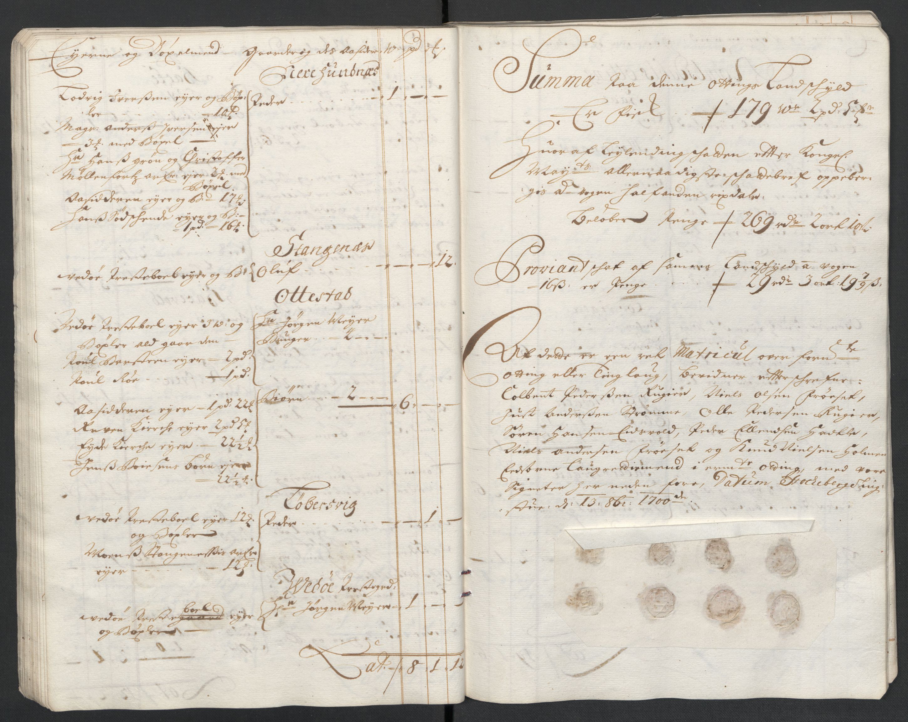Rentekammeret inntil 1814, Reviderte regnskaper, Fogderegnskap, RA/EA-4092/R55/L3654: Fogderegnskap Romsdal, 1699-1700, p. 235