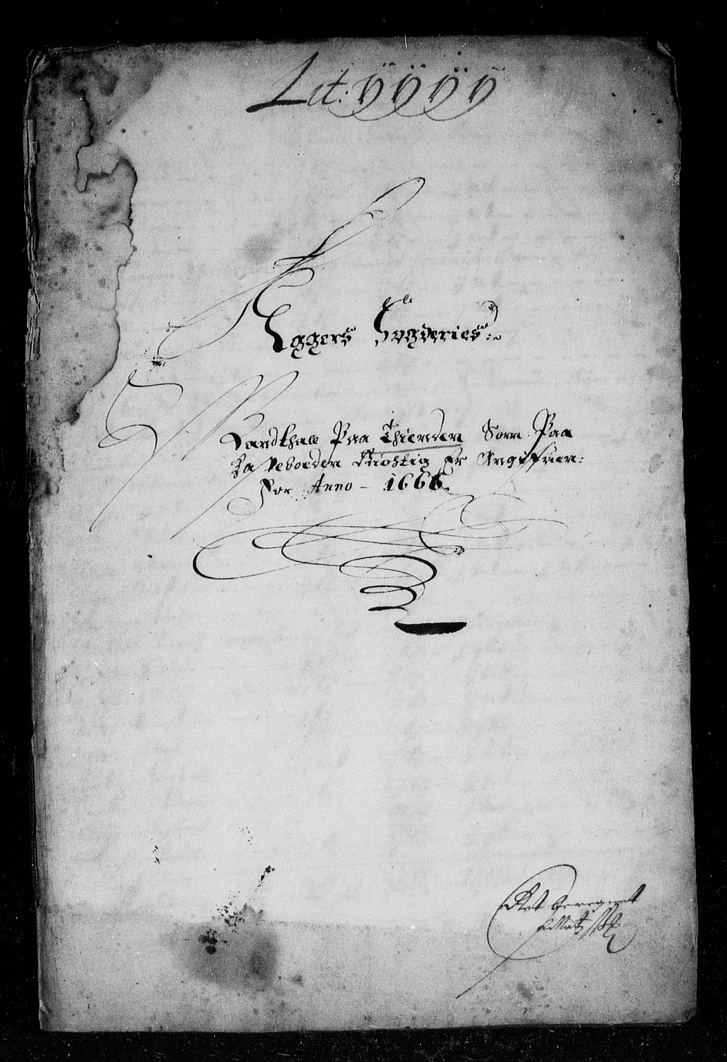 Rentekammeret inntil 1814, Reviderte regnskaper, Stiftamtstueregnskaper, Landkommissariatet på Akershus og Akershus stiftamt, AV/RA-EA-5869/R/Rb/L0040: Akershus stiftamt, 1666