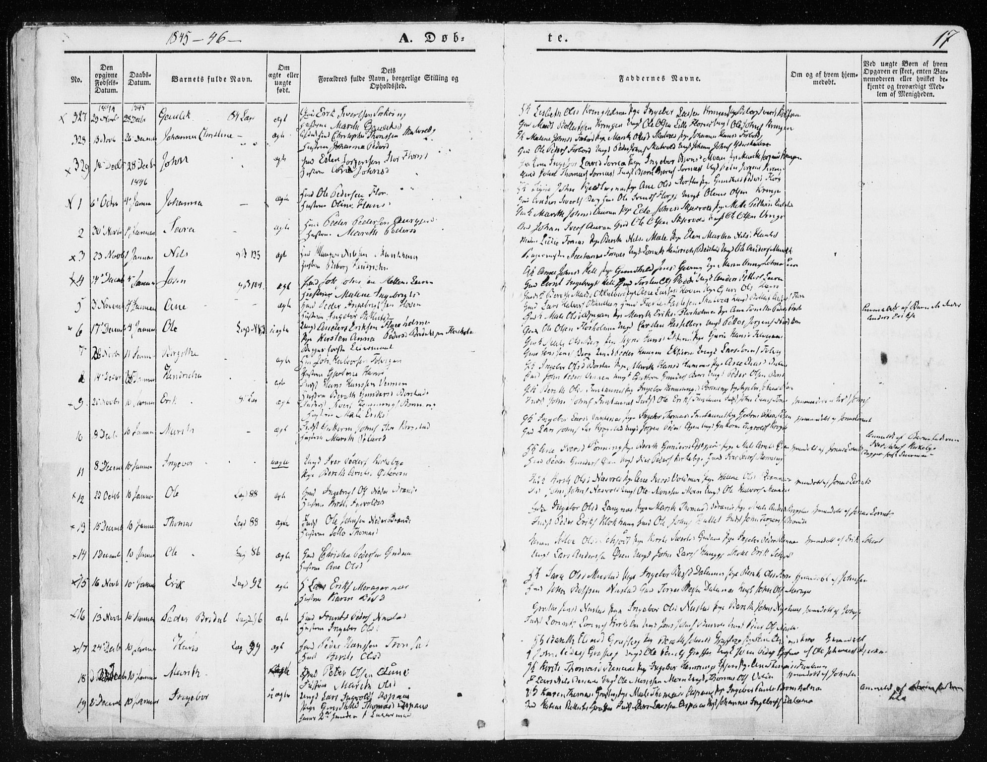 Ministerialprotokoller, klokkerbøker og fødselsregistre - Nord-Trøndelag, SAT/A-1458/709/L0074: Parish register (official) no. 709A14, 1845-1858, p. 17