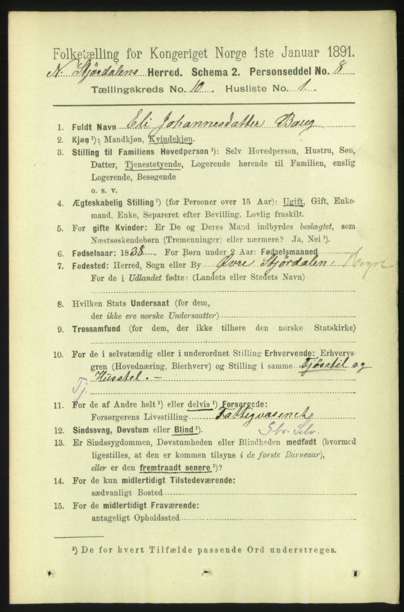 RA, 1891 census for 1714 Nedre Stjørdal, 1891, p. 5520