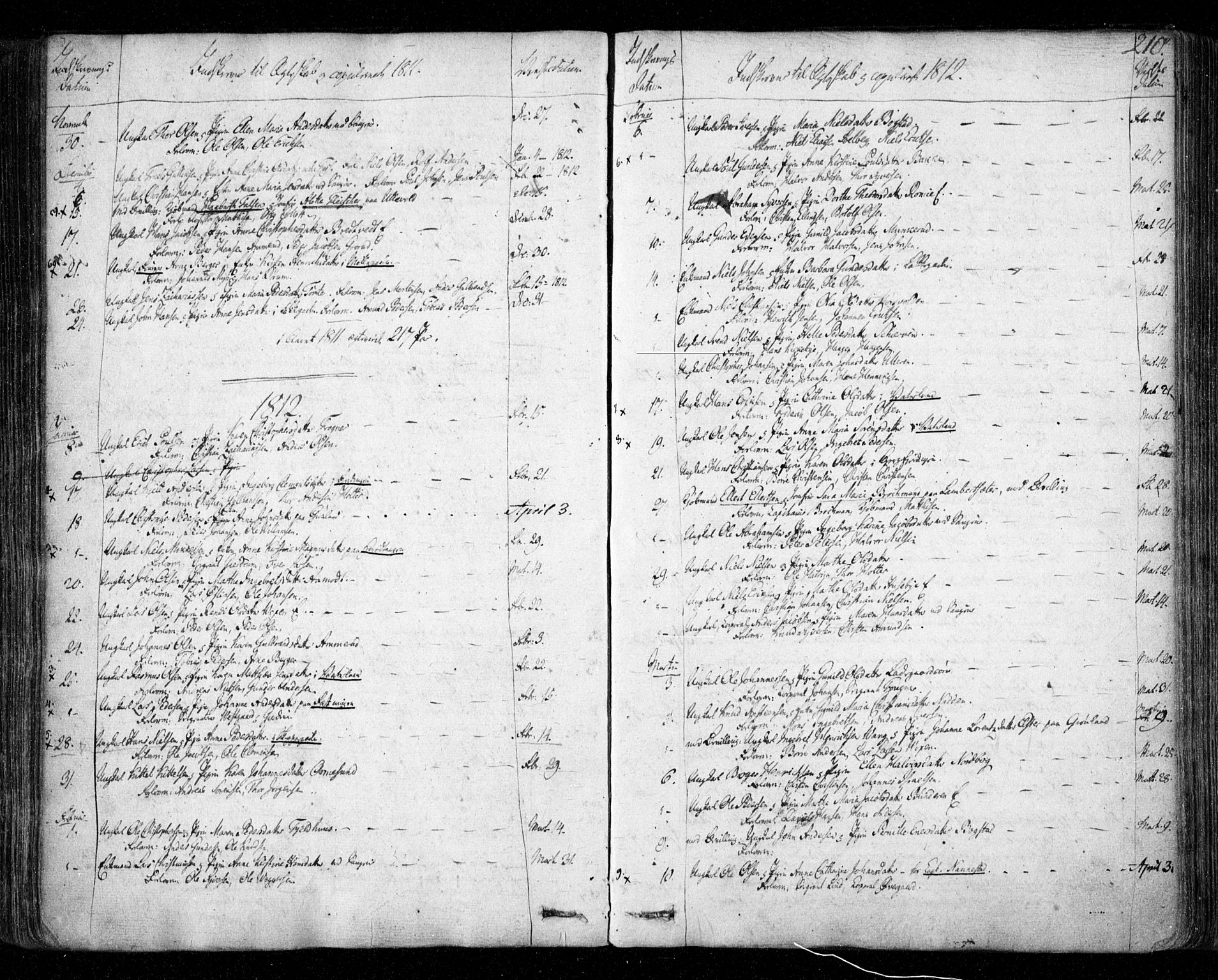 Aker prestekontor kirkebøker, SAO/A-10861/F/L0011: Parish register (official) no. 11, 1810-1819, p. 210