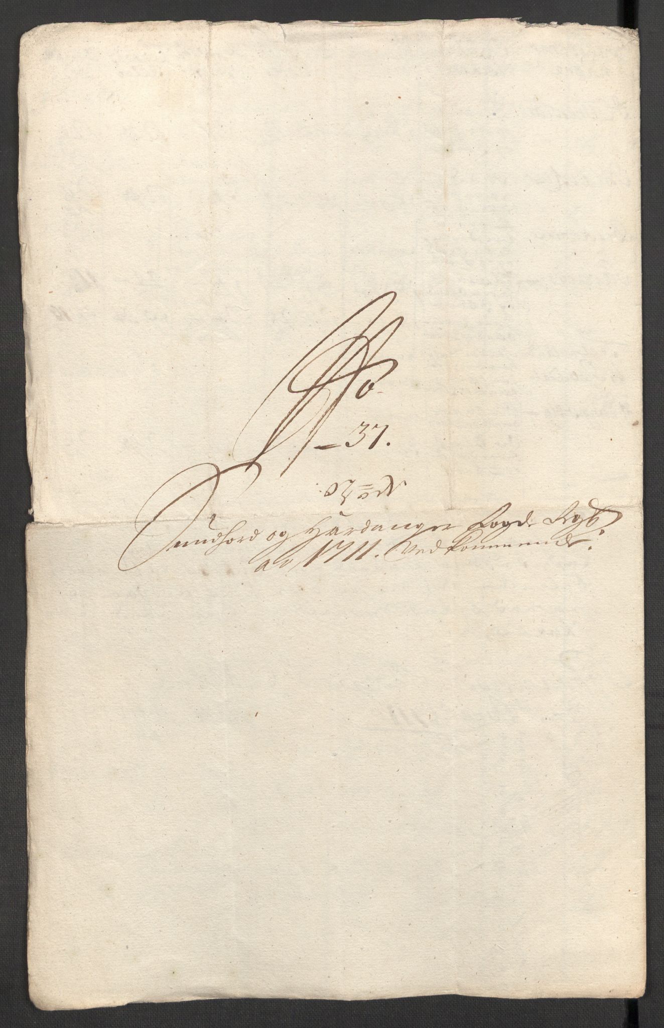 Rentekammeret inntil 1814, Reviderte regnskaper, Fogderegnskap, AV/RA-EA-4092/R48/L2987: Fogderegnskap Sunnhordland og Hardanger, 1711, p. 710