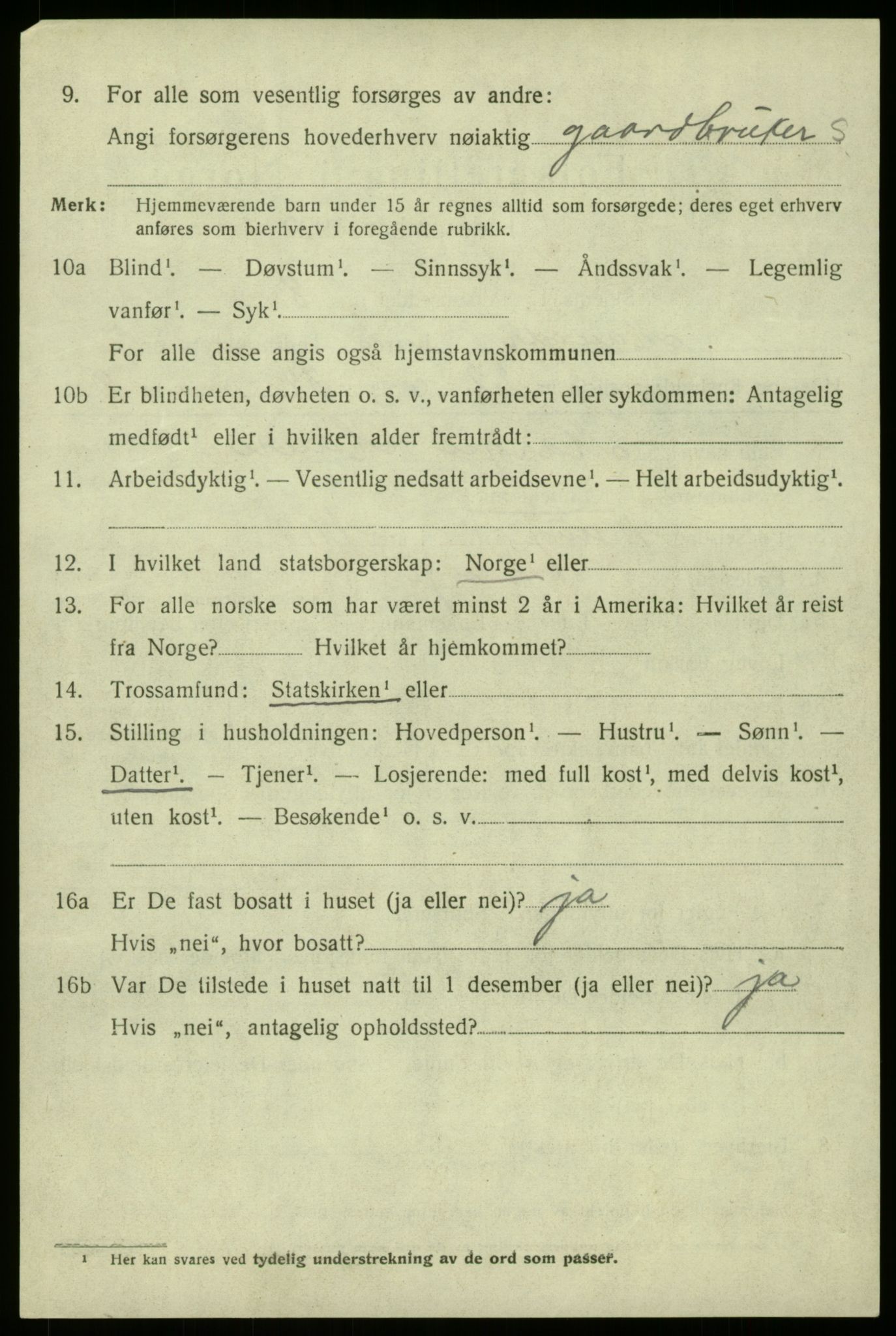 SAB, 1920 census for Manger, 1920, p. 4630