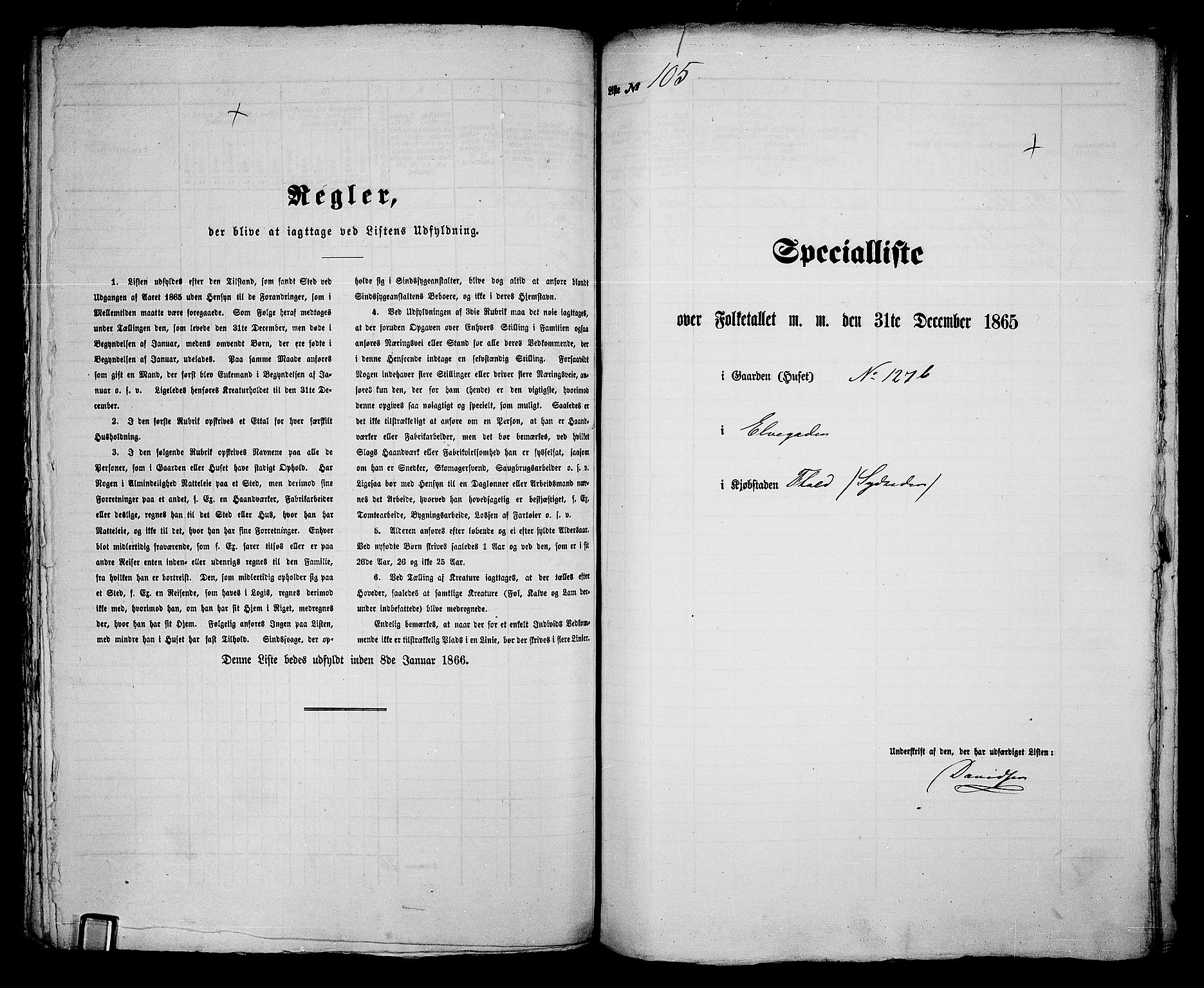 RA, 1865 census for Fredrikshald, 1865, p. 223