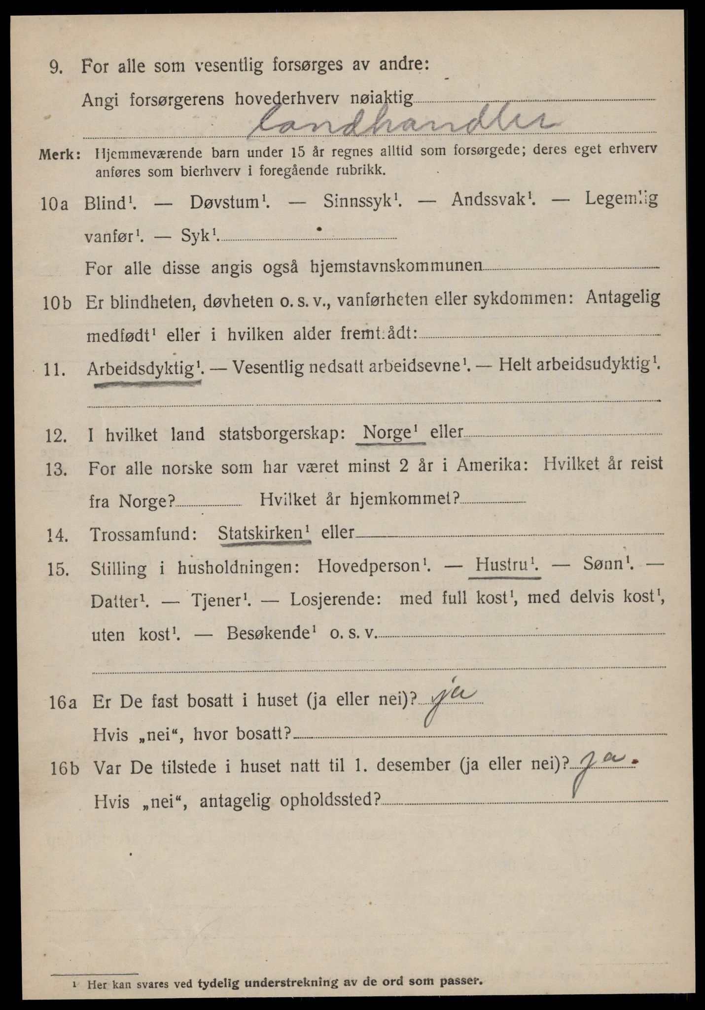 SAT, 1920 census for Vatne, 1920, p. 1773