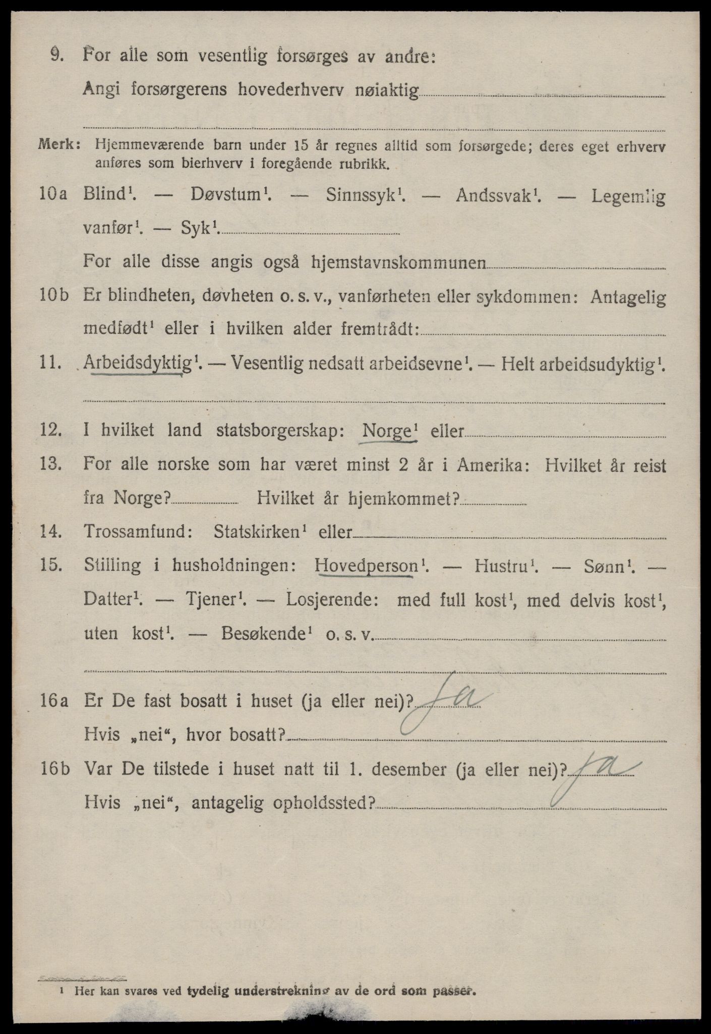 SAT, 1920 census for Borgund, 1920, p. 5993