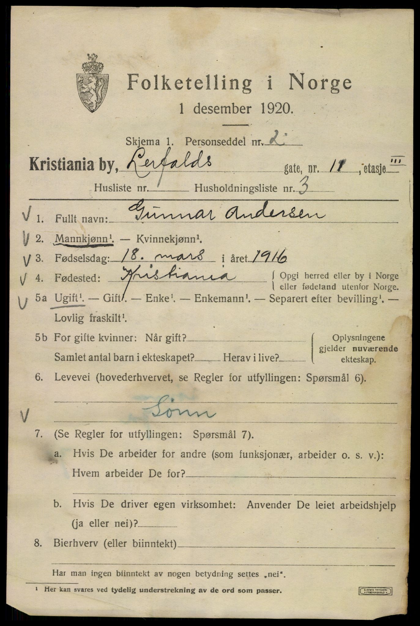 SAO, 1920 census for Kristiania, 1920, p. 362969