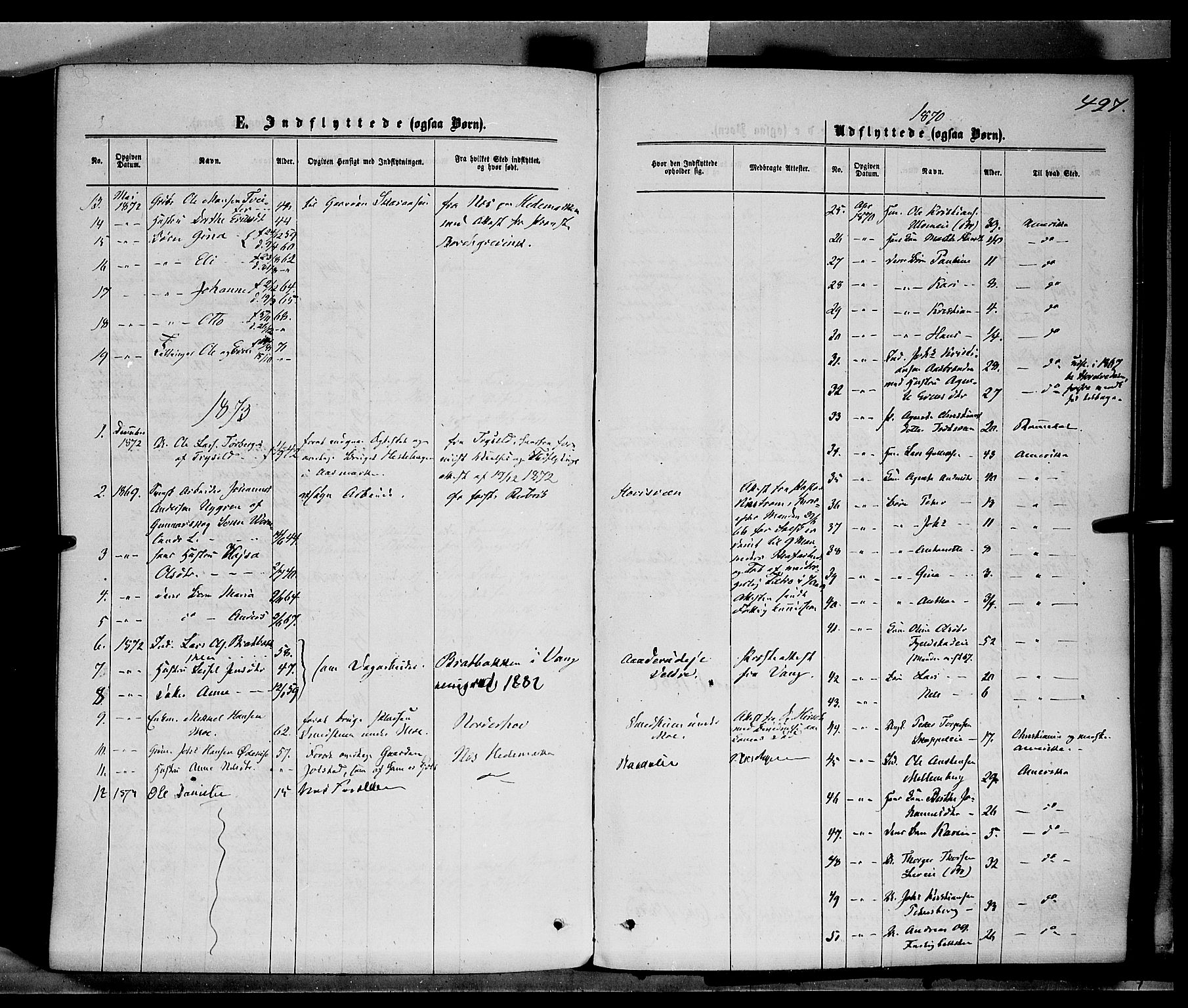 Ringsaker prestekontor, SAH/PREST-014/K/Ka/L0011: Parish register (official) no. 11, 1870-1878, p. 497