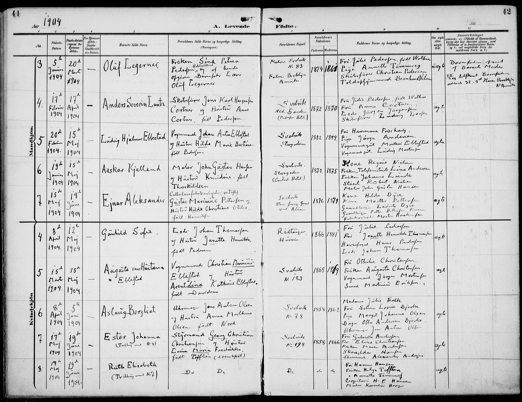 Strømm kirkebøker, AV/SAKO-A-322/F/Fb/L0002: Parish register (official) no. II 2, 1900-1919, p. 41-42