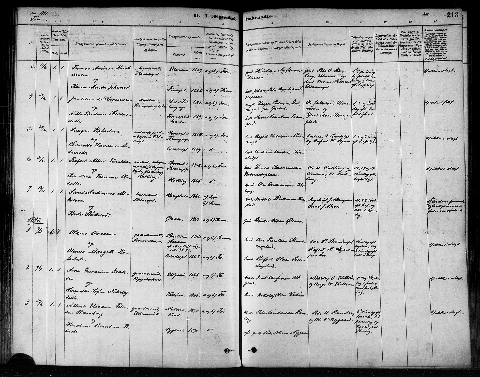 Ministerialprotokoller, klokkerbøker og fødselsregistre - Nord-Trøndelag, SAT/A-1458/746/L0448: Parish register (official) no. 746A07 /1, 1878-1900, p. 213