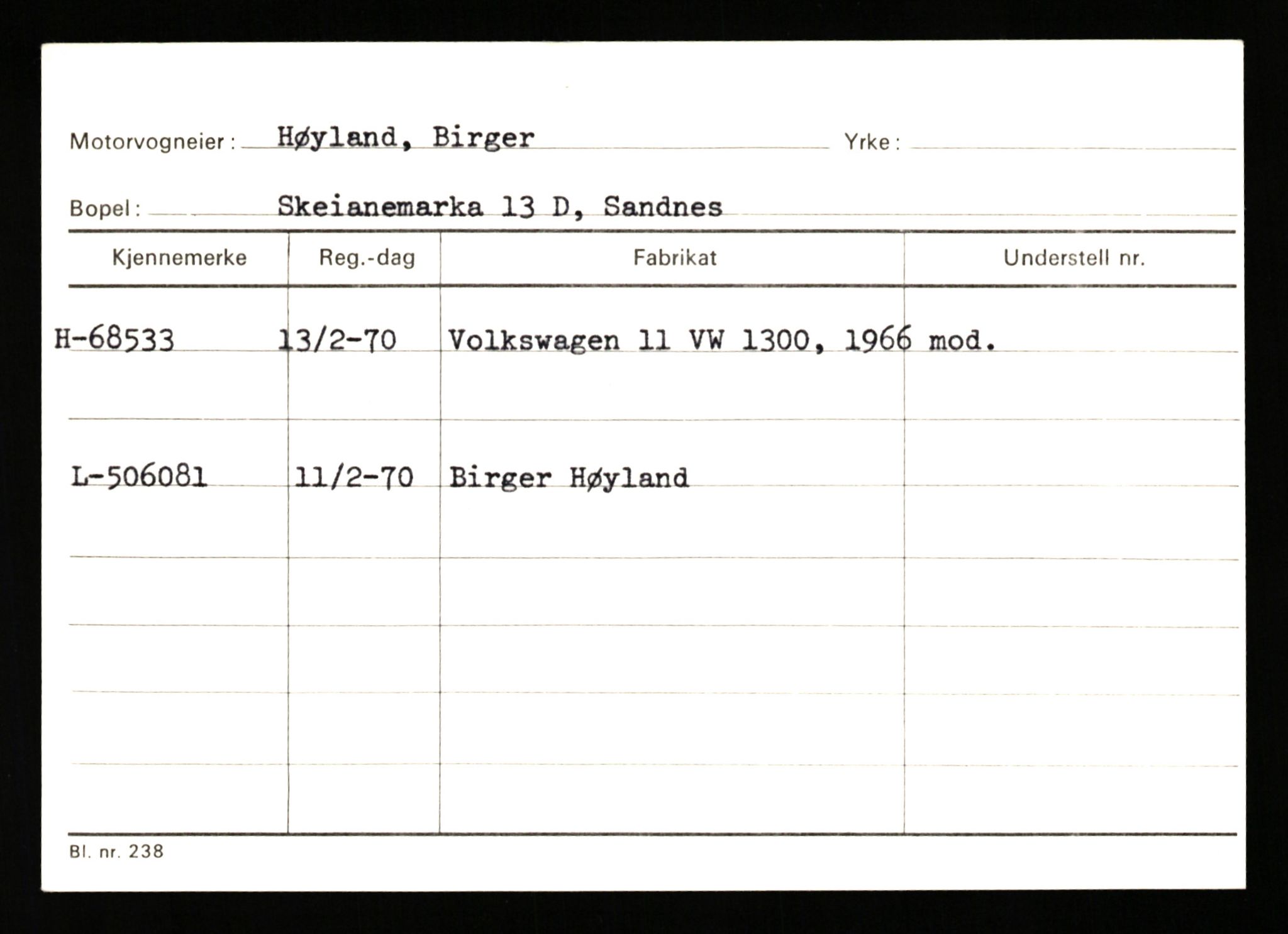 Stavanger trafikkstasjon, SAST/A-101942/0/G/L0008: Registreringsnummer: 67519 - 84533, 1930-1971, p. 95