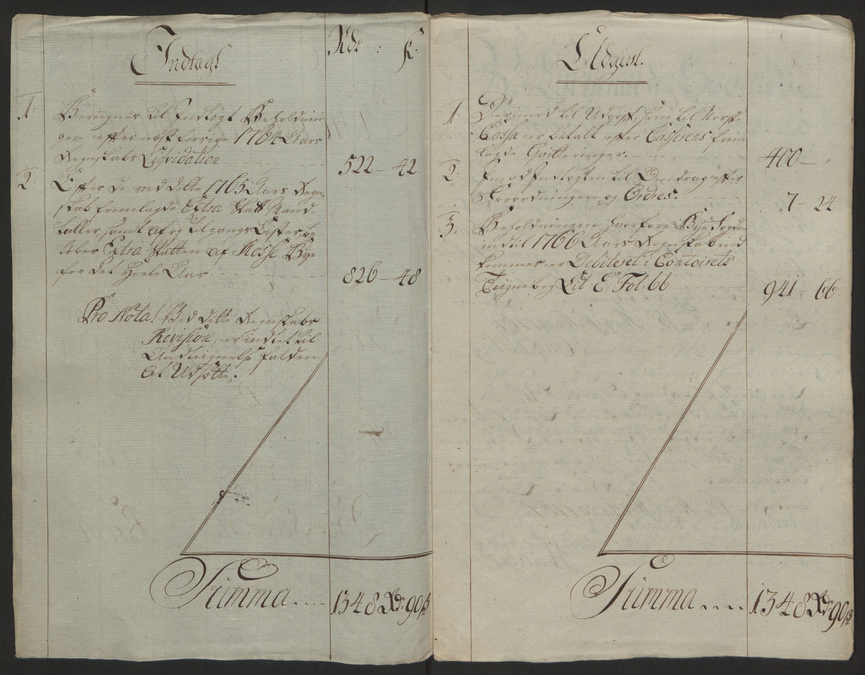 Rentekammeret inntil 1814, Reviderte regnskaper, Byregnskaper, AV/RA-EA-4066/R/Rc/L0042/0001: [C1] Kontribusjonsregnskap / Ekstraskatt, 1762-1765, p. 340