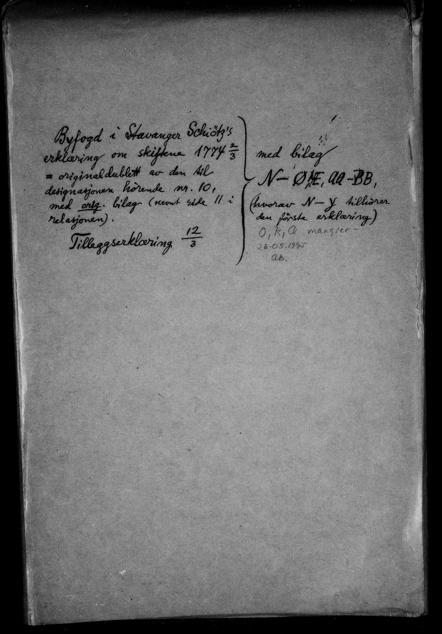 Danske Kanselli, Skapsaker, RA/EA-4061/F/L0048: Skap 11, pakke 105, 1773-1775, p. 6