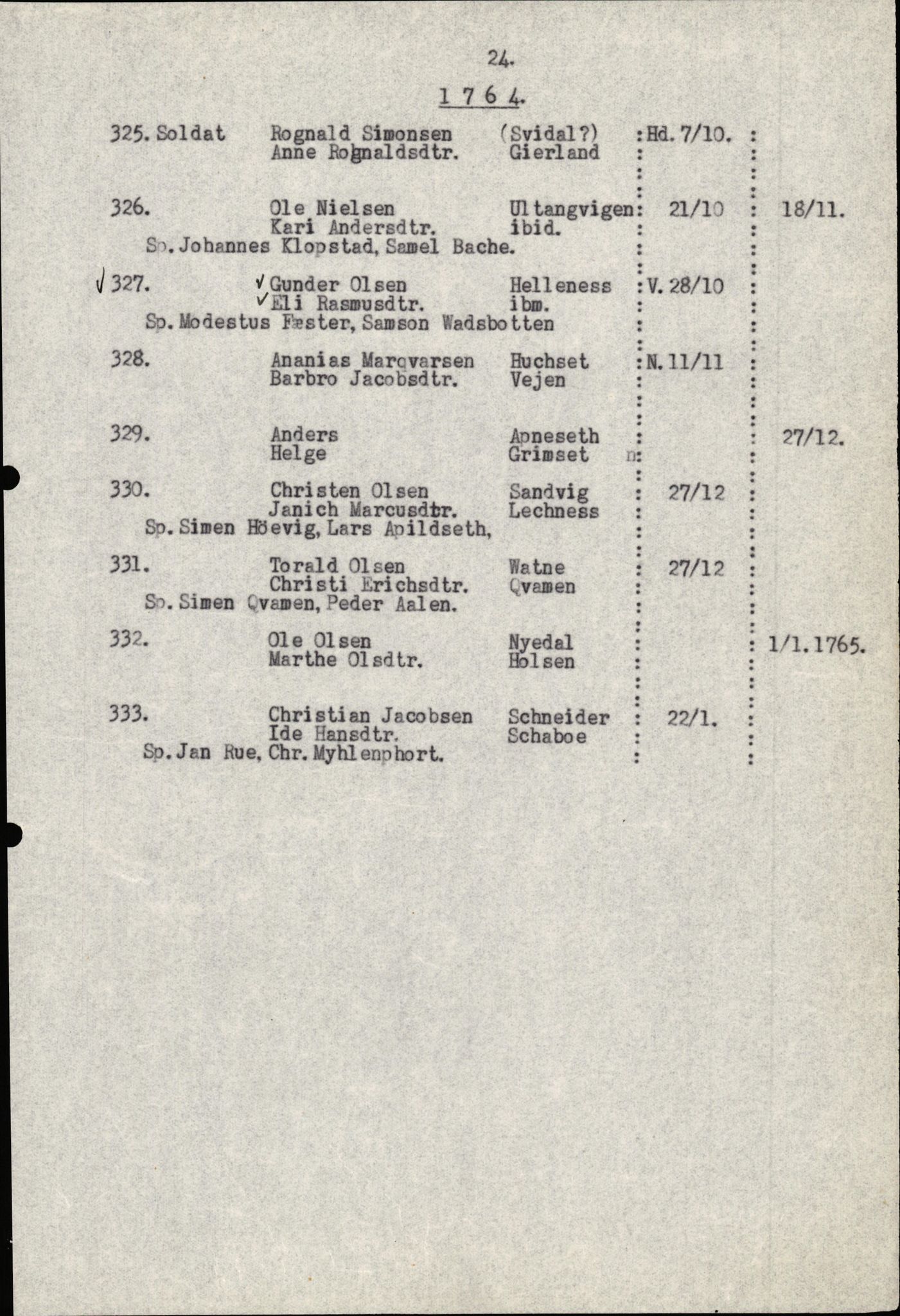 Samling av fulltekstavskrifter, SAB/FULLTEKST/B/14/0007: Førde sokneprestembete, ministerialbok nr. A 3, 1749-1764, p. 25