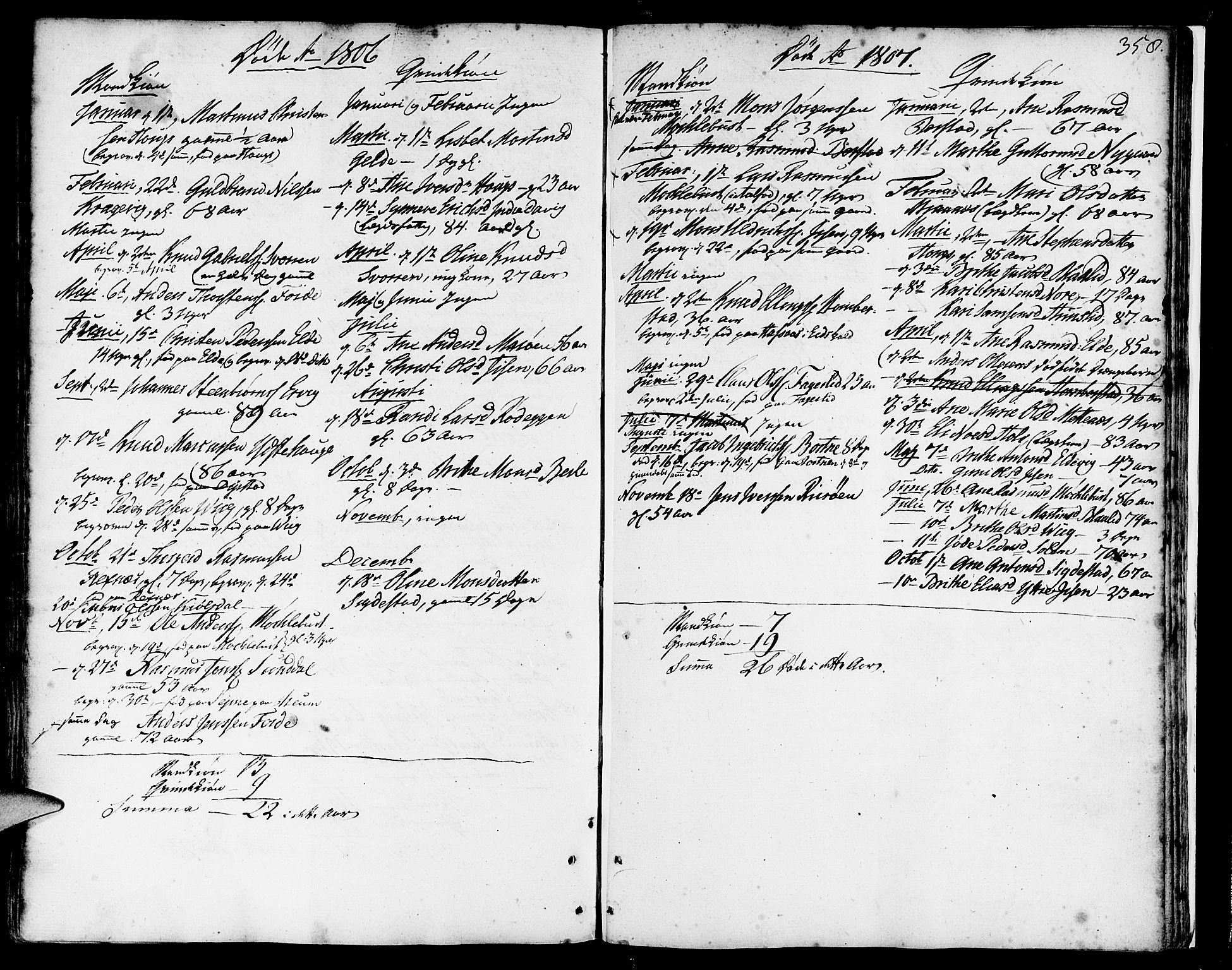 Davik sokneprestembete, SAB/A-79701/H/Haa/Haaa/L0002: Parish register (official) no. A 2, 1742-1816, p. 358