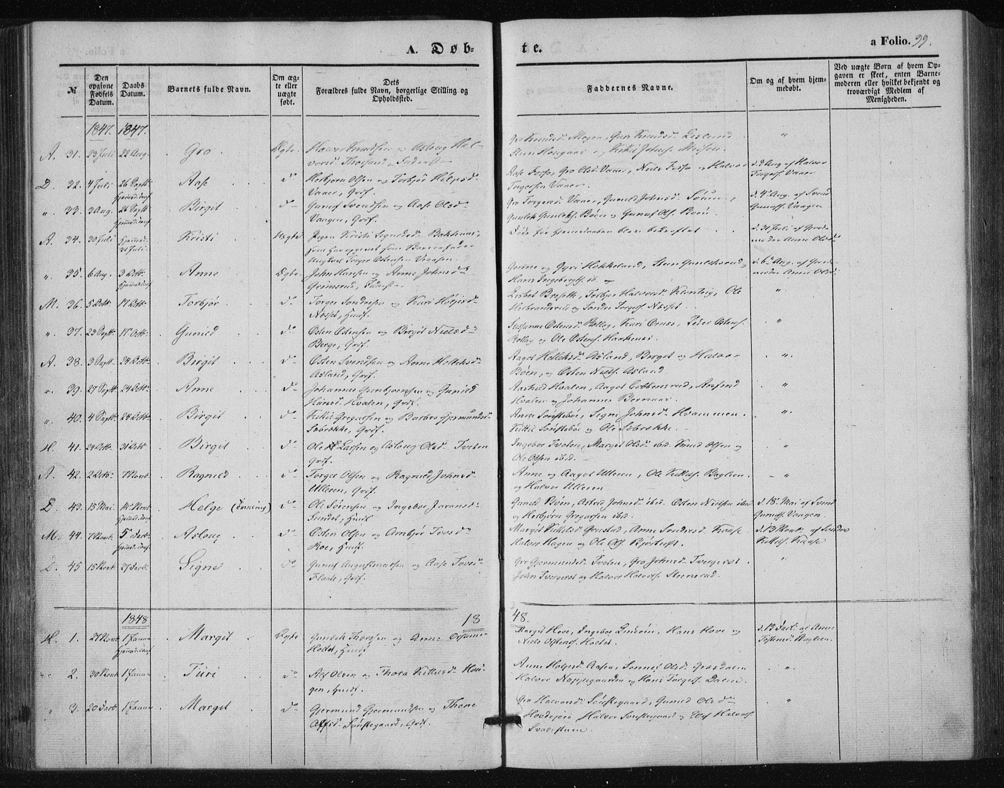 Tinn kirkebøker, SAKO/A-308/F/Fa/L0005: Parish register (official) no. I 5, 1844-1856, p. 99