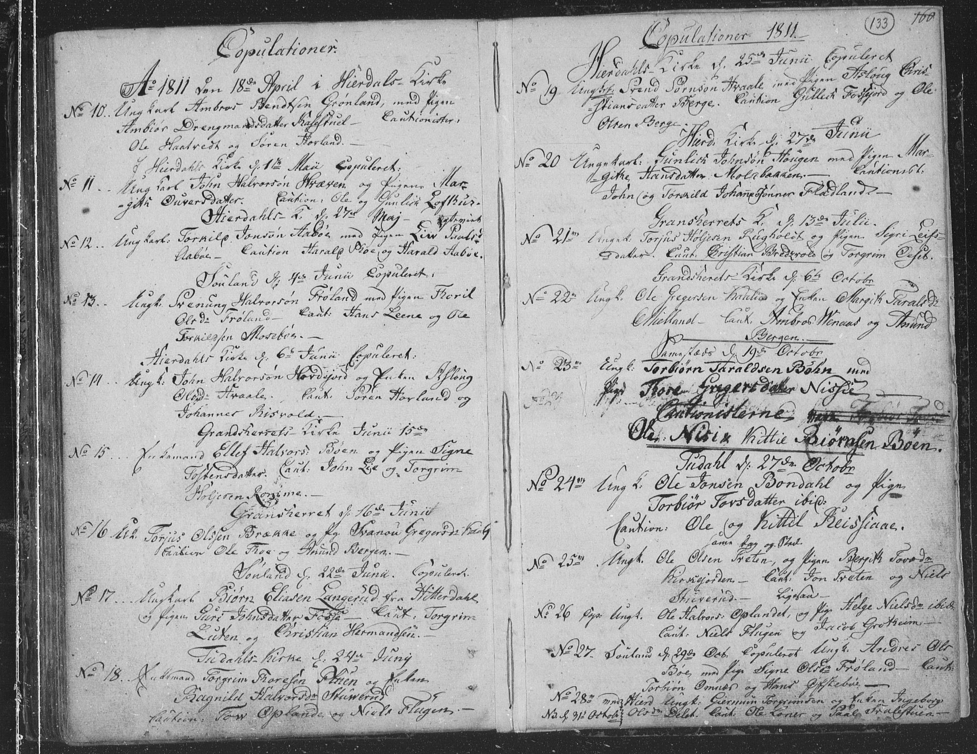 Hjartdal kirkebøker, SAKO/A-270/F/Fa/L0006: Parish register (official) no. I 6, 1801-1814, p. 133