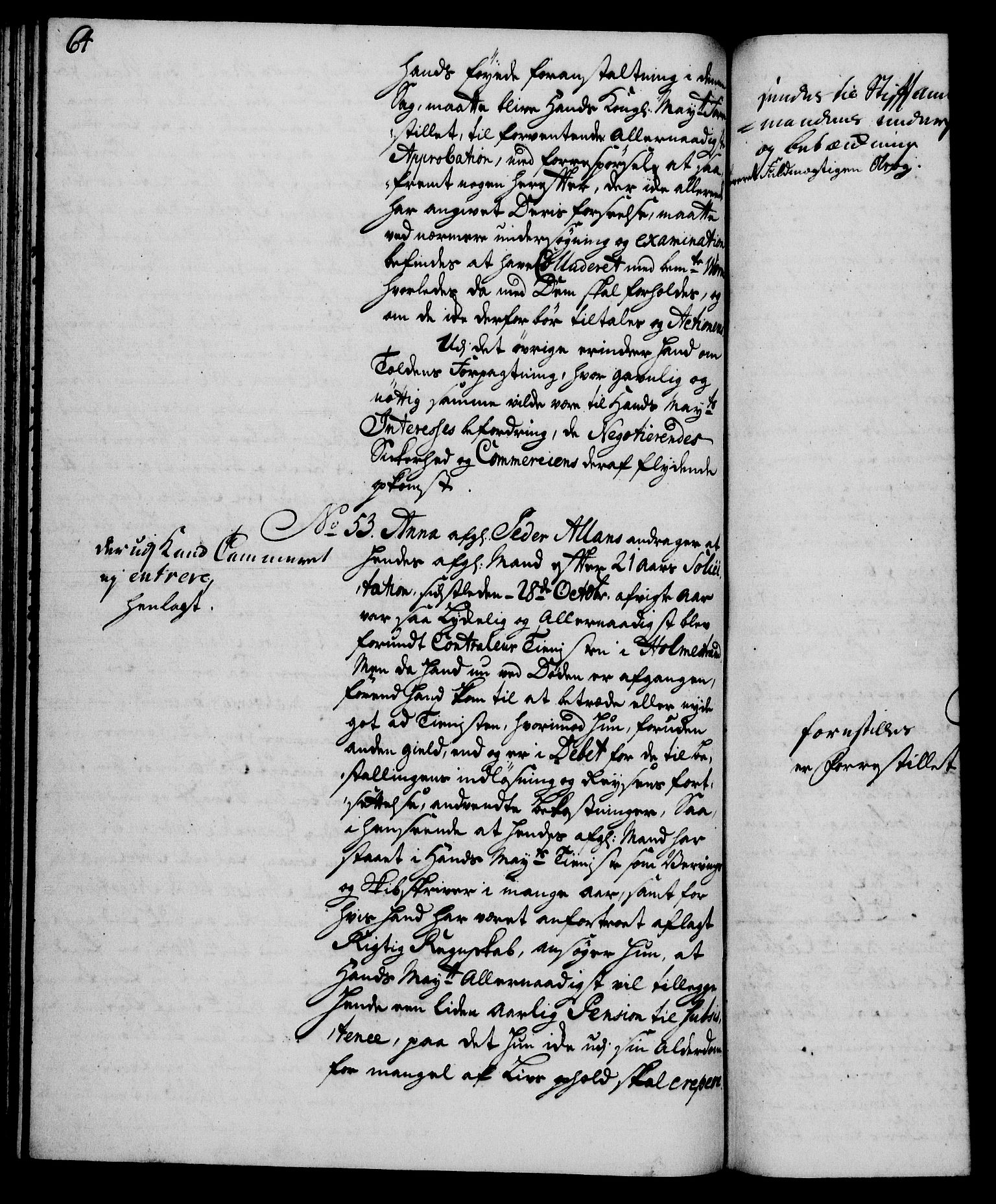 Rentekammeret, Kammerkanselliet, RA/EA-3111/G/Gh/Gha/L0024: Norsk ekstraktmemorialprotokoll (merket RK 53.69), 1742-1743, p. 64