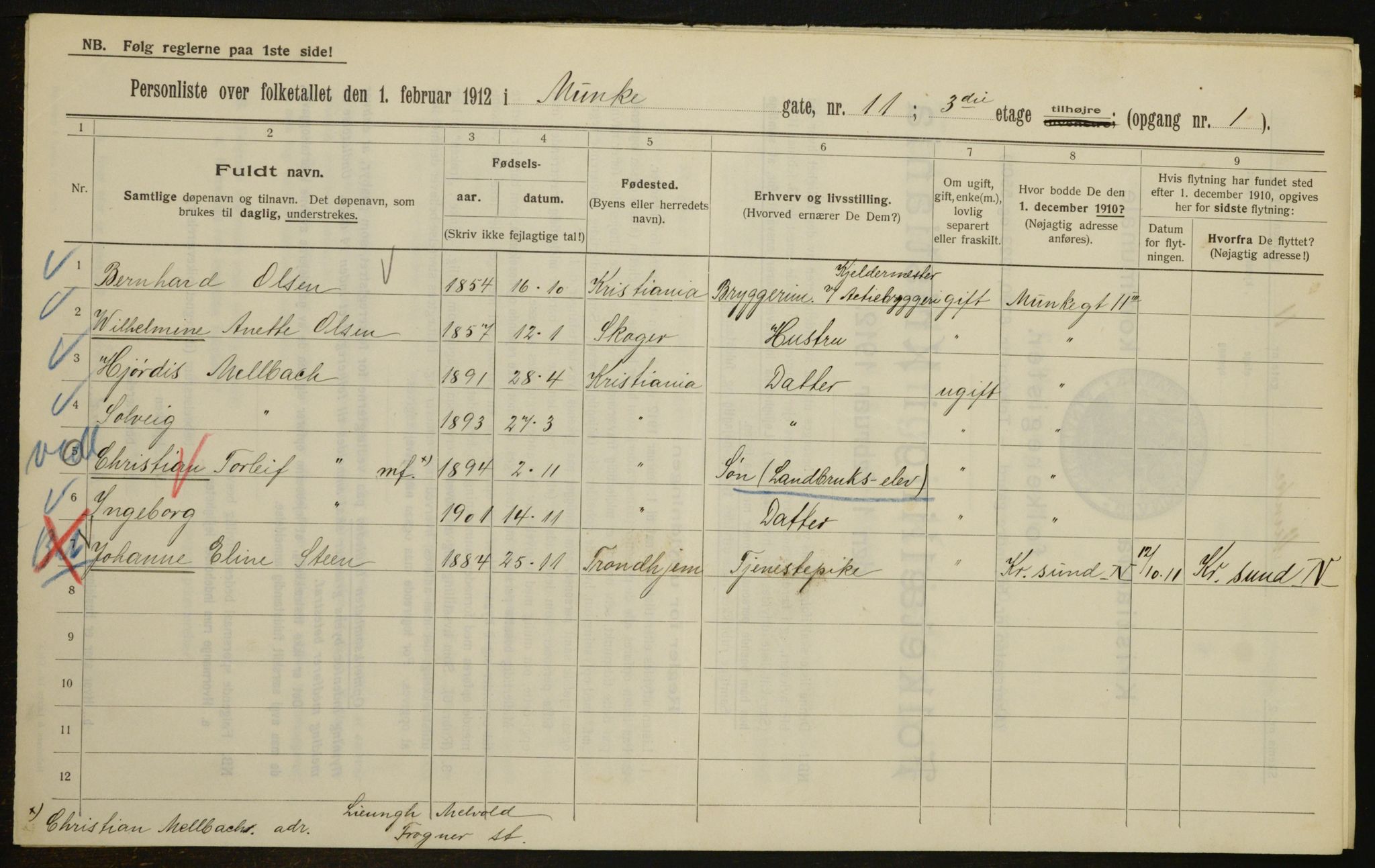 OBA, Municipal Census 1912 for Kristiania, 1912, p. 68621