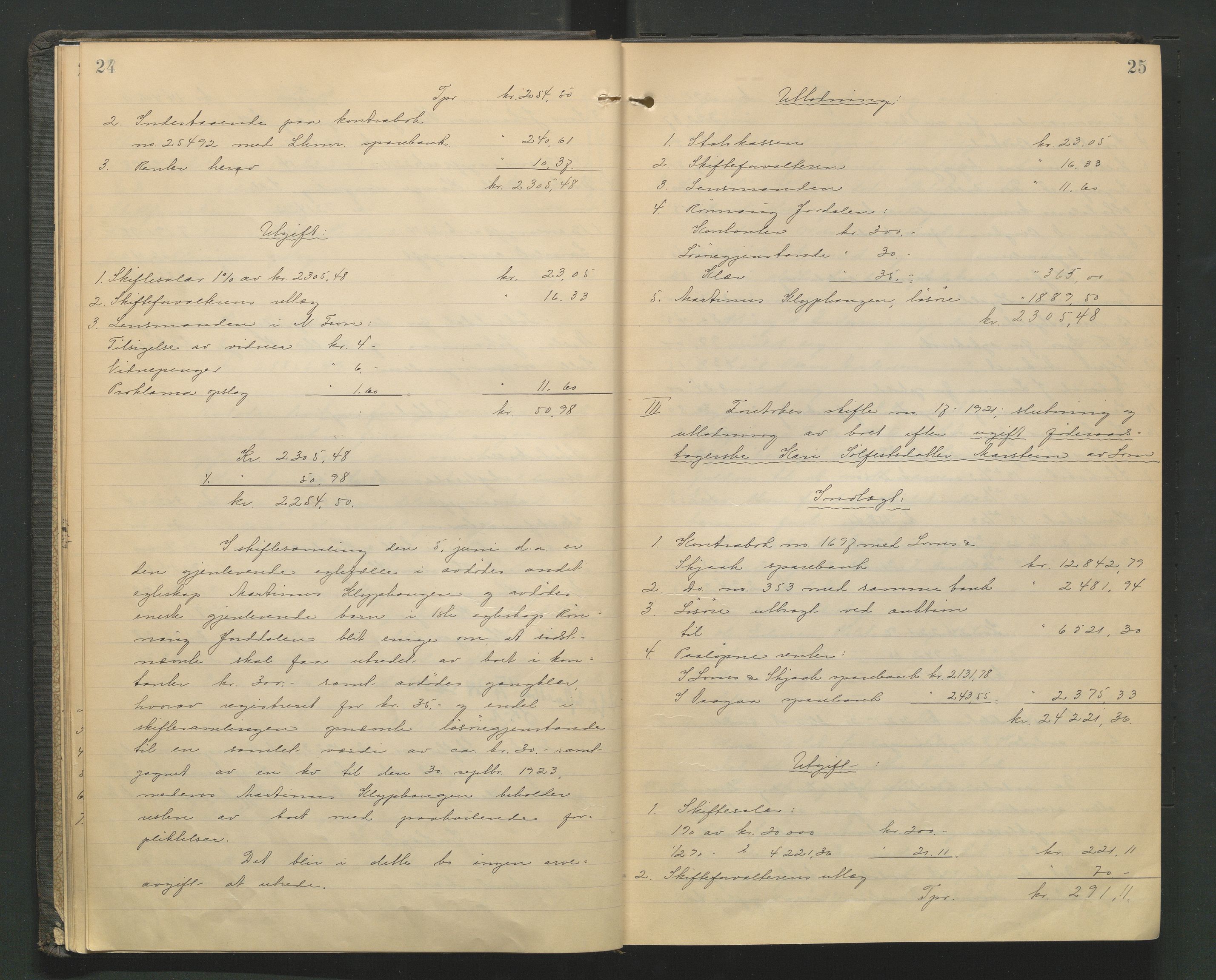 Nord-Gudbrandsdal tingrett, AV/SAH-TING-002/J/Jd/L0006: Skifteutlodningsprotokoll, 1923-1928, p. 24-25