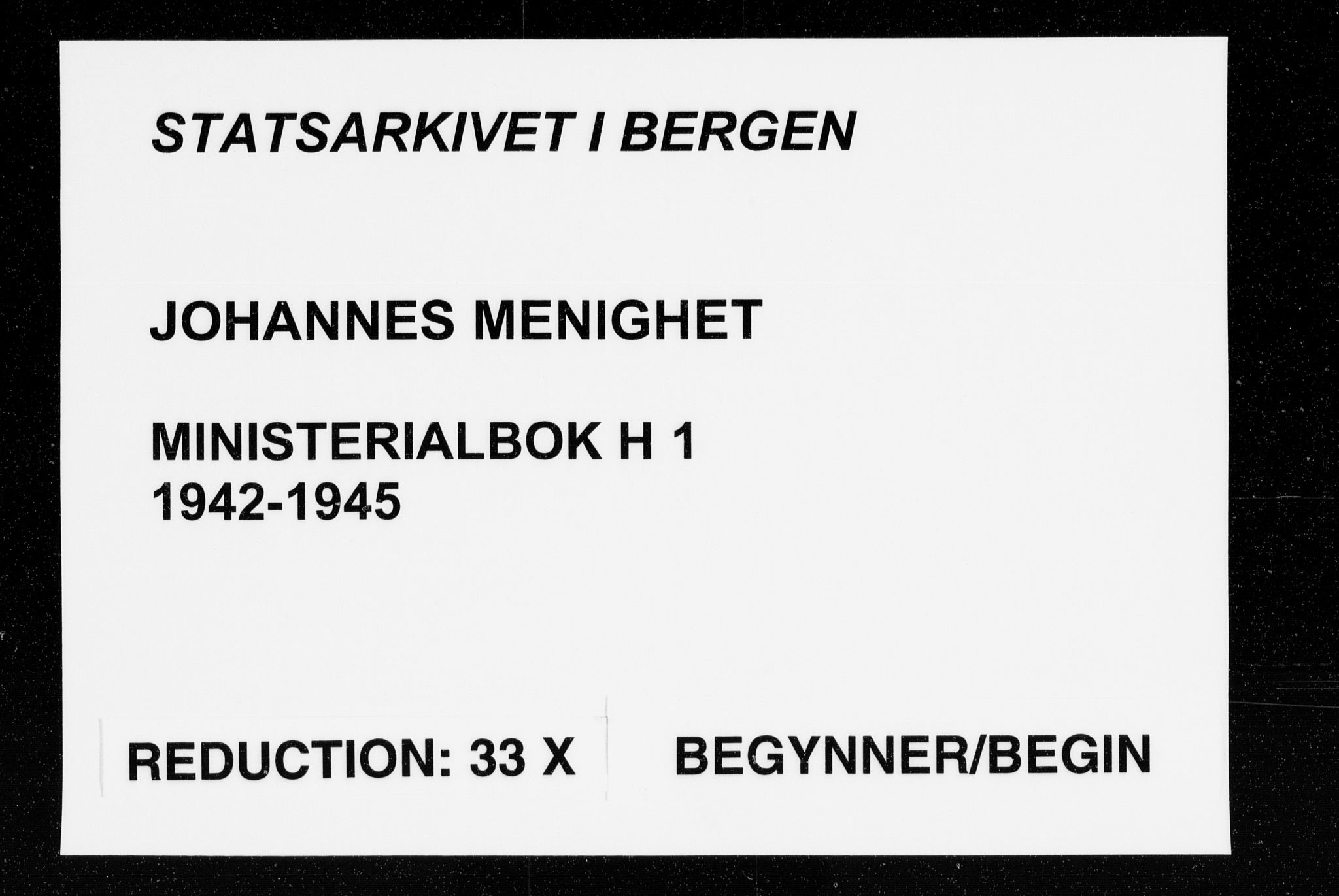 Johanneskirken sokneprestembete, AV/SAB-A-76001/H/Haa: Parish register (official) no. H 1, 1942-1945