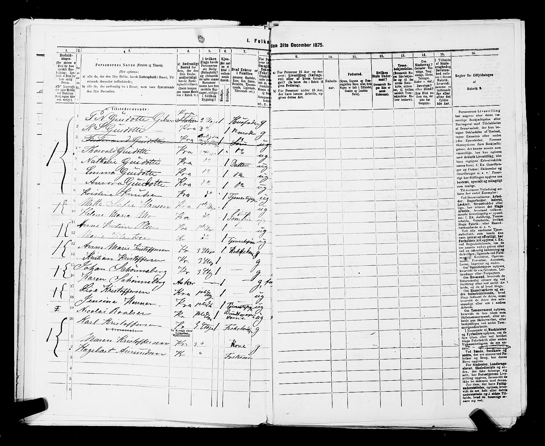 RA, 1875 census for 0301 Kristiania, 1875, p. 895