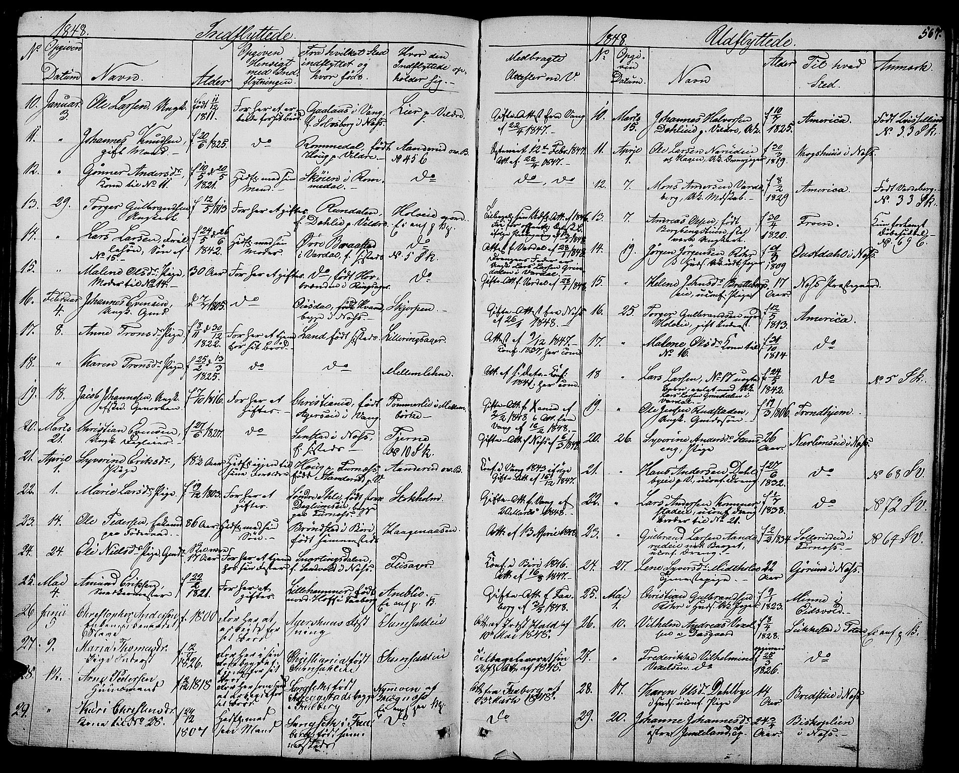 Ringsaker prestekontor, AV/SAH-PREST-014/L/La/L0005: Parish register (copy) no. 5, 1839-1850, p. 567