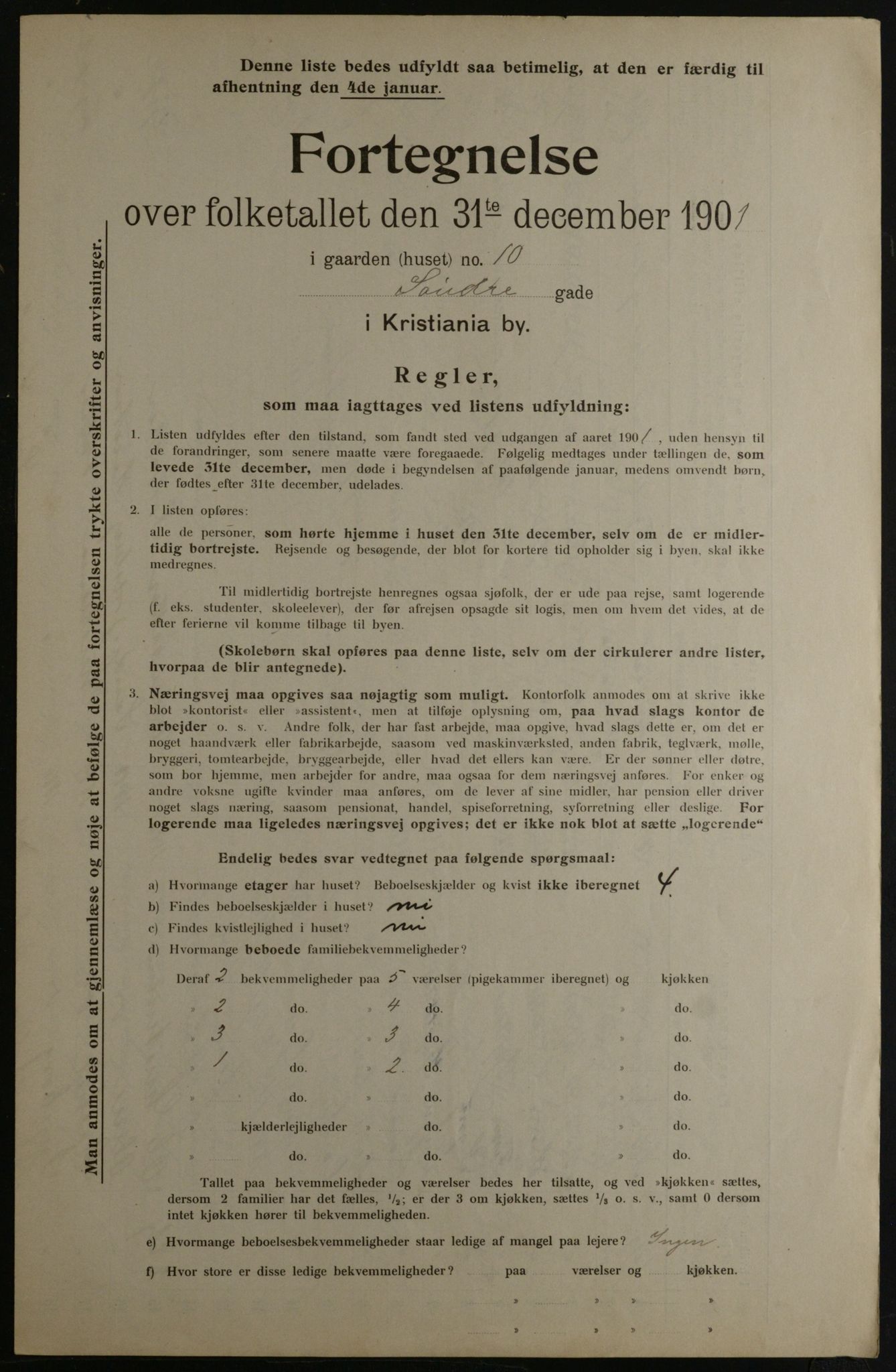 OBA, Municipal Census 1901 for Kristiania, 1901, p. 16355