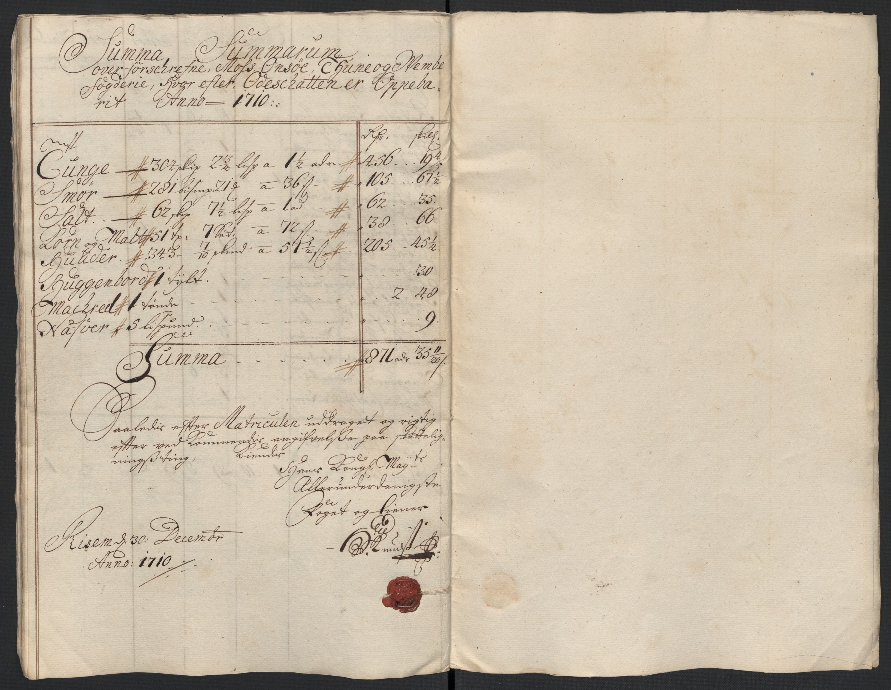 Rentekammeret inntil 1814, Reviderte regnskaper, Fogderegnskap, AV/RA-EA-4092/R04/L0135: Fogderegnskap Moss, Onsøy, Tune, Veme og Åbygge, 1709-1710, p. 379