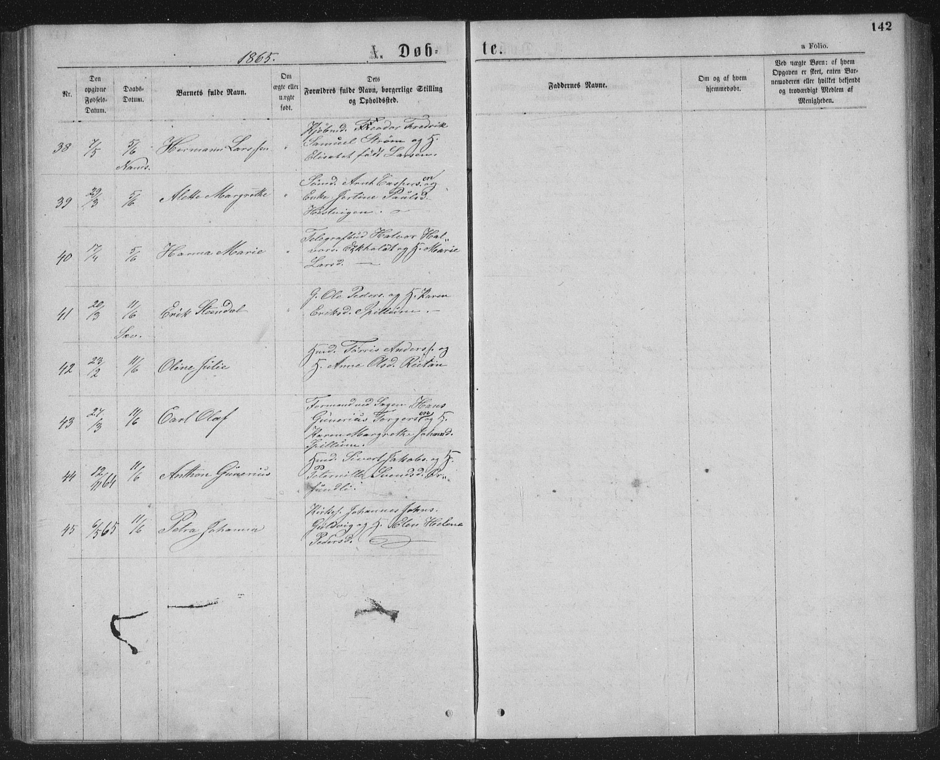 Ministerialprotokoller, klokkerbøker og fødselsregistre - Nord-Trøndelag, AV/SAT-A-1458/768/L0566: Parish register (official) no. 768A01, 1836-1865, p. 142