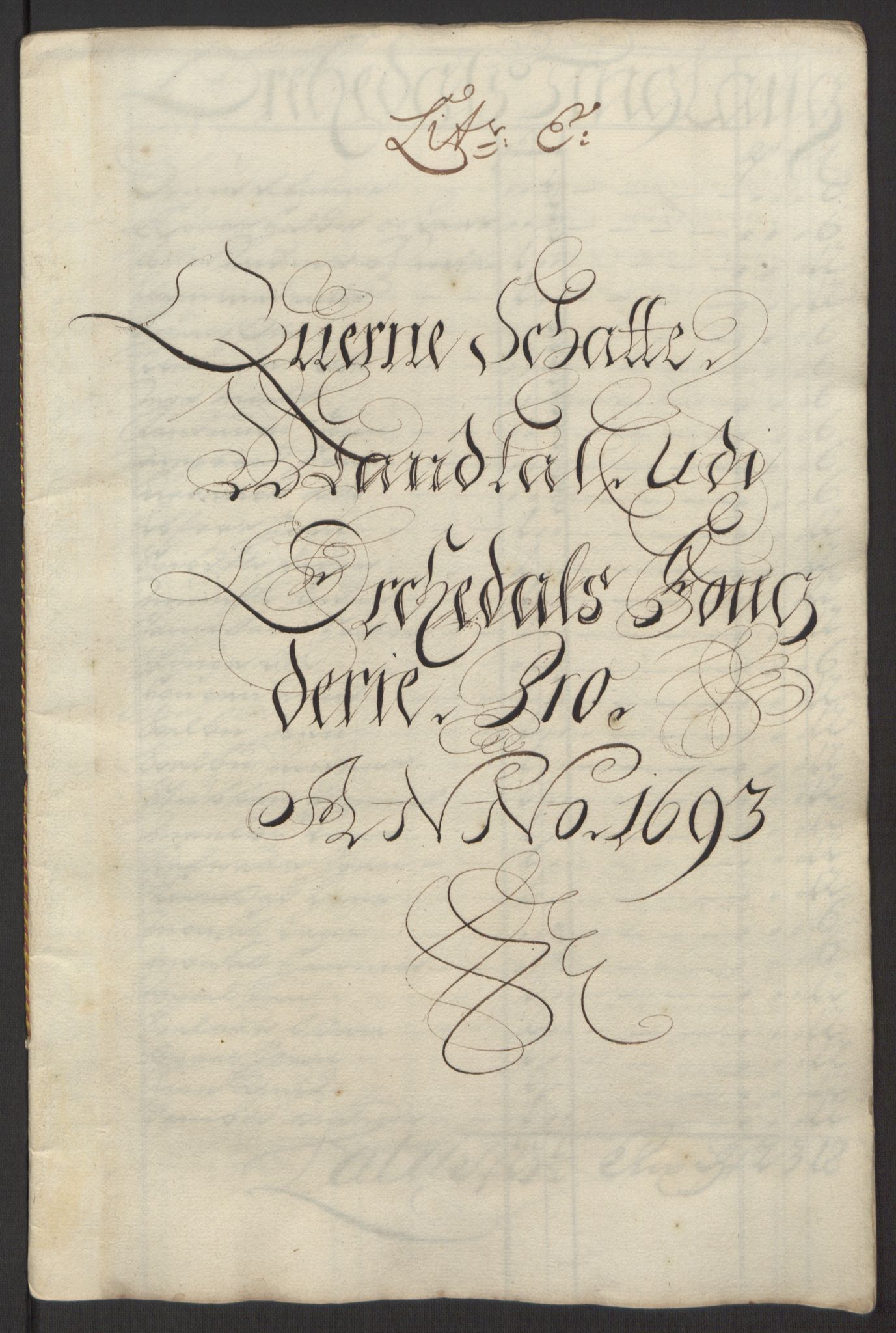 Rentekammeret inntil 1814, Reviderte regnskaper, Fogderegnskap, RA/EA-4092/R58/L3938: Fogderegnskap Orkdal, 1693, p. 109