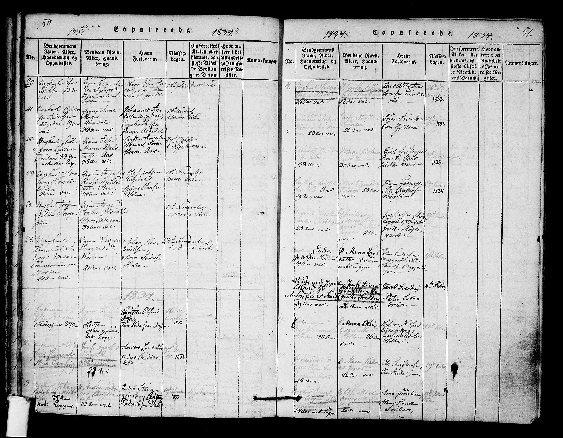Borre kirkebøker, SAKO/A-338/F/Fa/L0004: Parish register (official) no. I 4, 1815-1845, p. 50-51