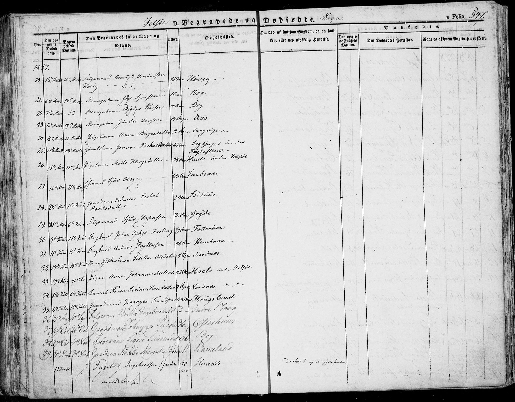 Jelsa sokneprestkontor, SAST/A-101842/01/IV: Parish register (official) no. A 6.2, 1828-1853, p. 547