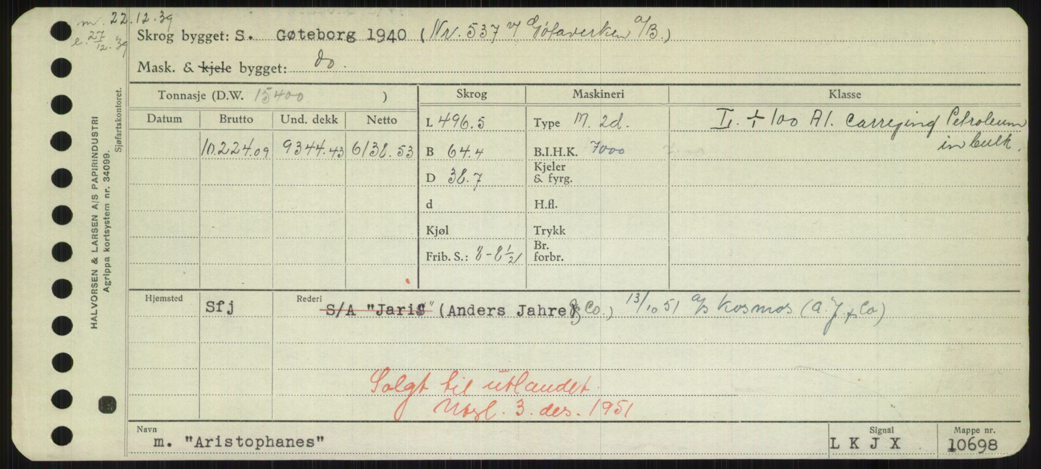 Sjøfartsdirektoratet med forløpere, Skipsmålingen, RA/S-1627/H/Hd/L0002: Fartøy, Apa-Axe, p. 121