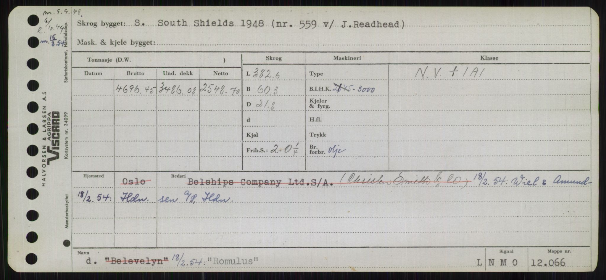 Sjøfartsdirektoratet med forløpere, Skipsmålingen, RA/S-1627/H/Hb/L0004: Fartøy, O-S, p. 235