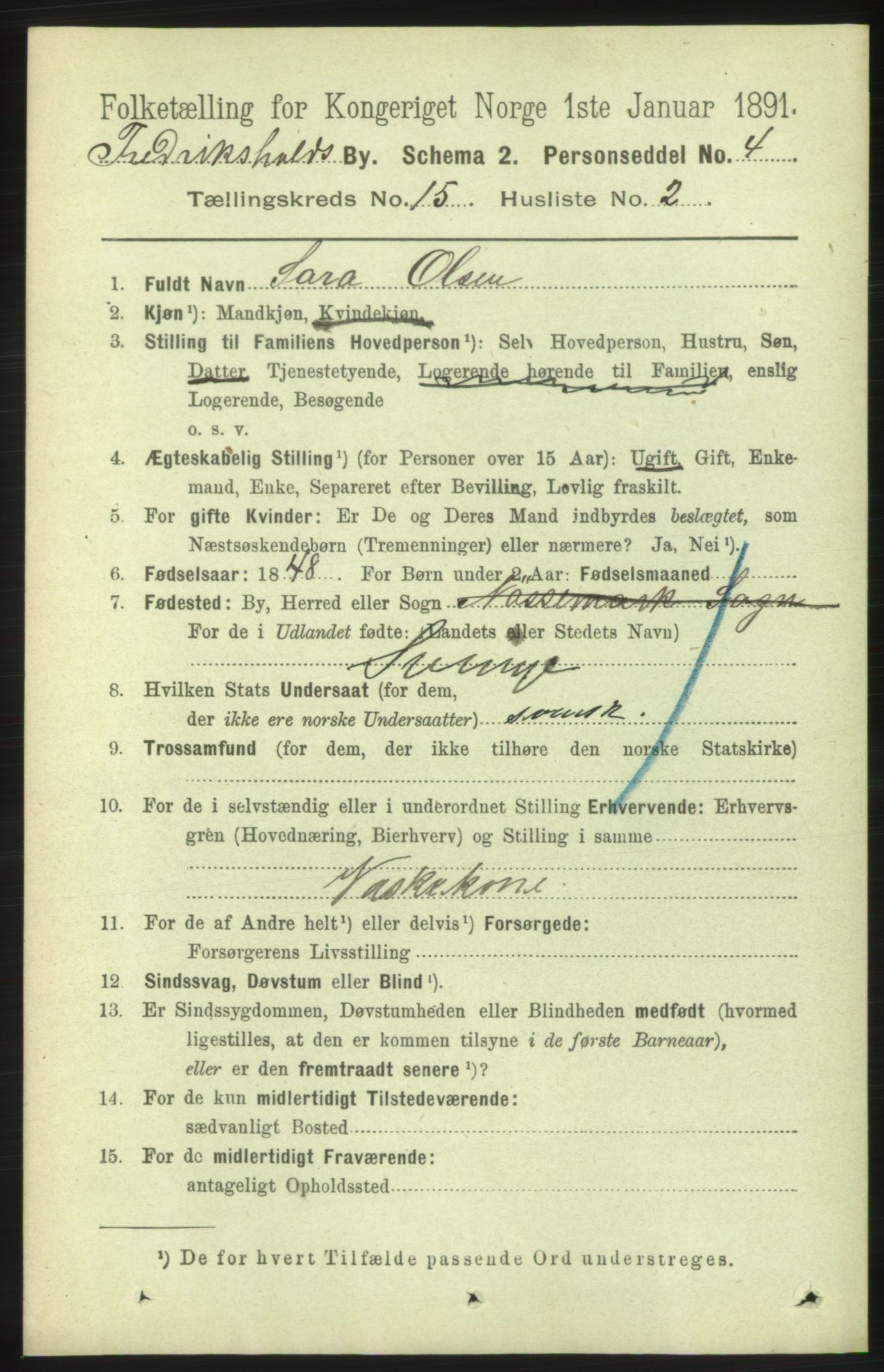 RA, 1891 census for 0101 Fredrikshald, 1891, p. 9467