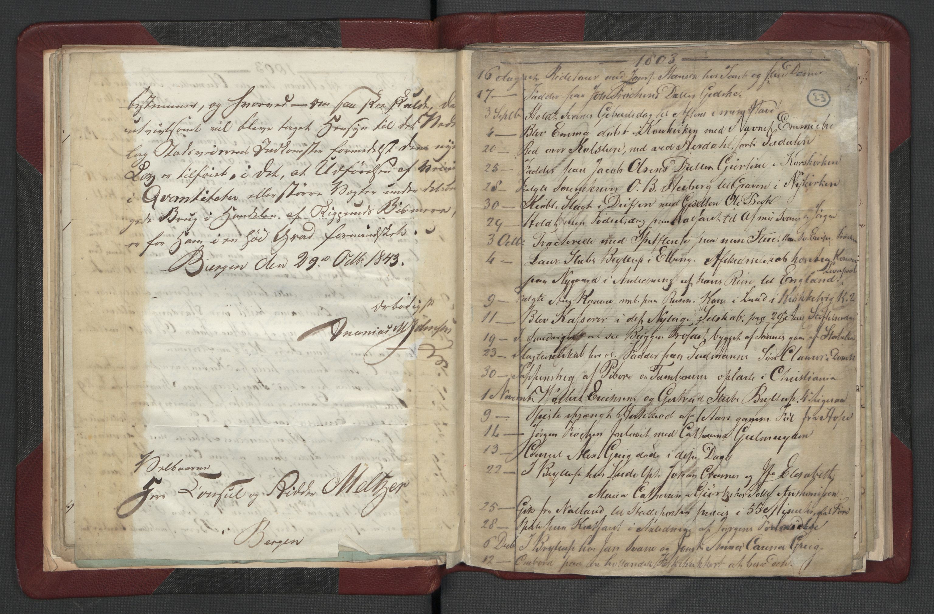 Meltzer, Fredrik, RA/PA-0028/F/L0002: Dagbok, 1796-1808, p. 22b-23a