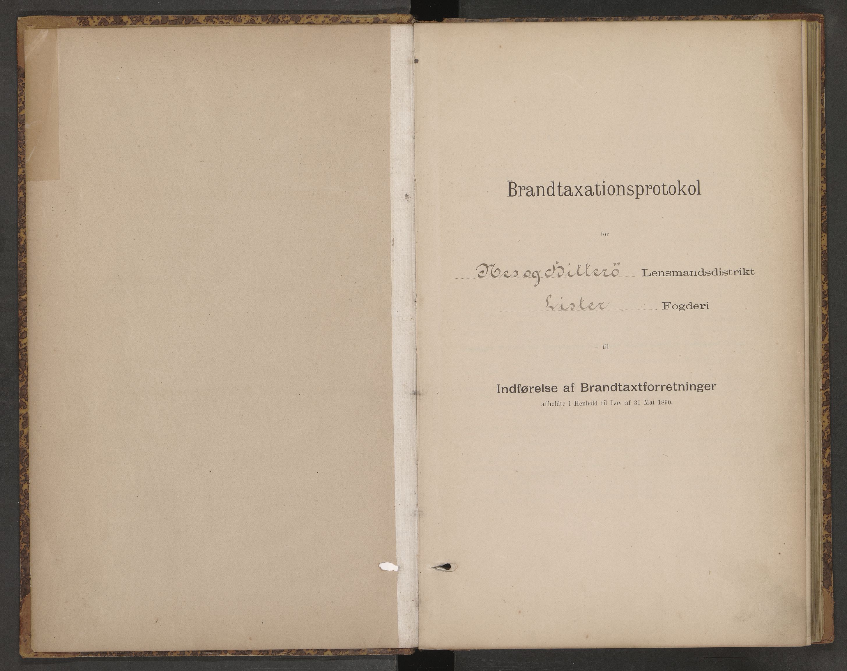 Norges Brannkasse Nes og Hidra, AV/SAK-2241-0040/F/Fa/L0006: Branntakstprotokoll nr. 6 med gårdsnavnregister, 1895-1902