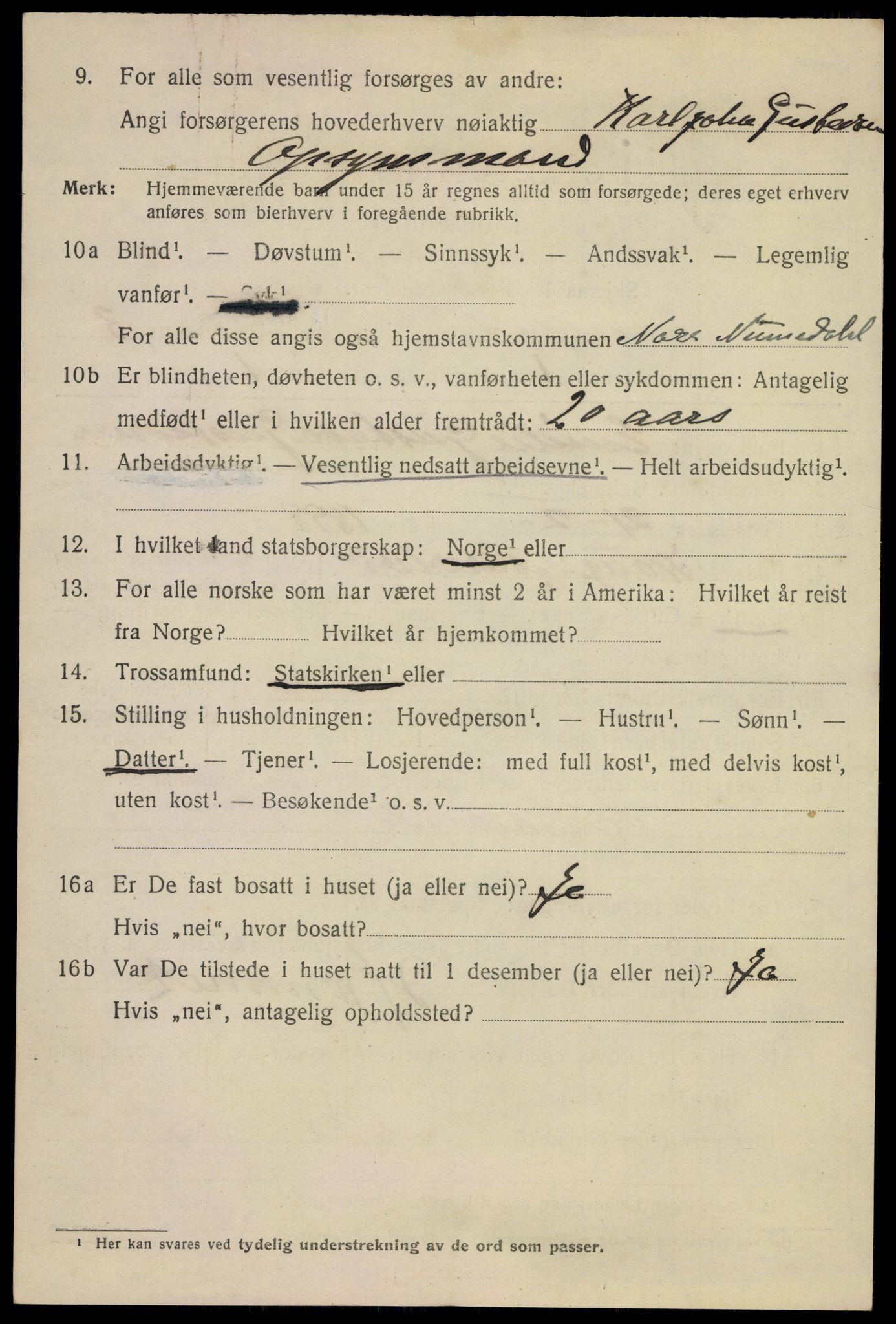 SAKO, 1920 census for Hønefoss, 1920, p. 5187