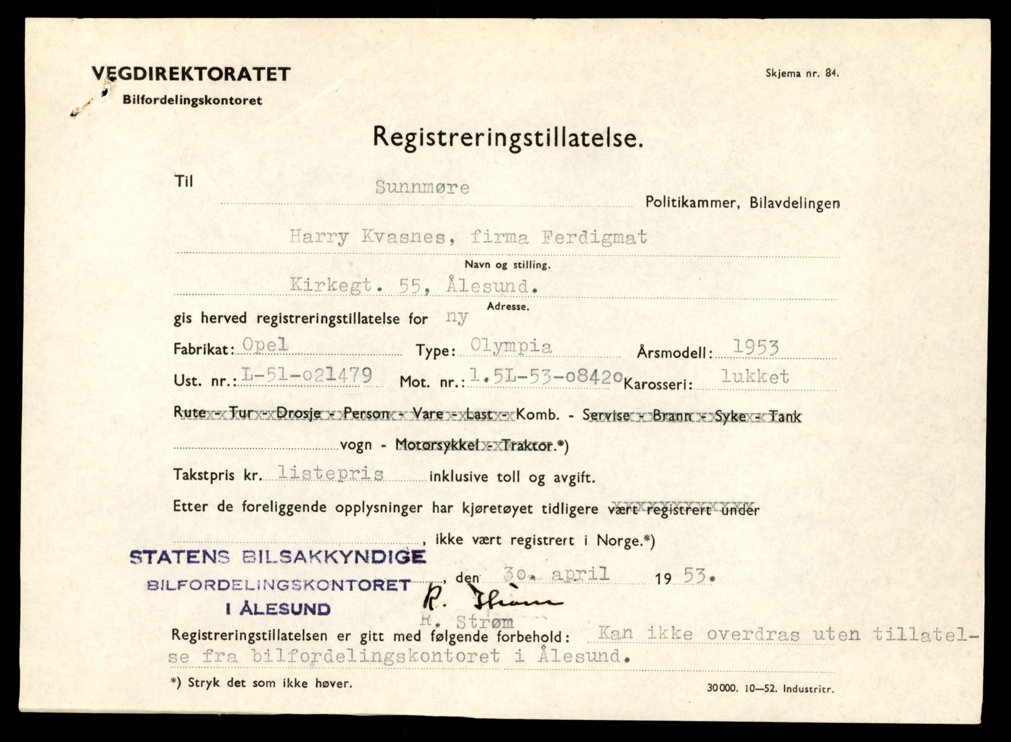 Møre og Romsdal vegkontor - Ålesund trafikkstasjon, AV/SAT-A-4099/F/Fe/L0043: Registreringskort for kjøretøy T 14080 - T 14204, 1927-1998, p. 1905