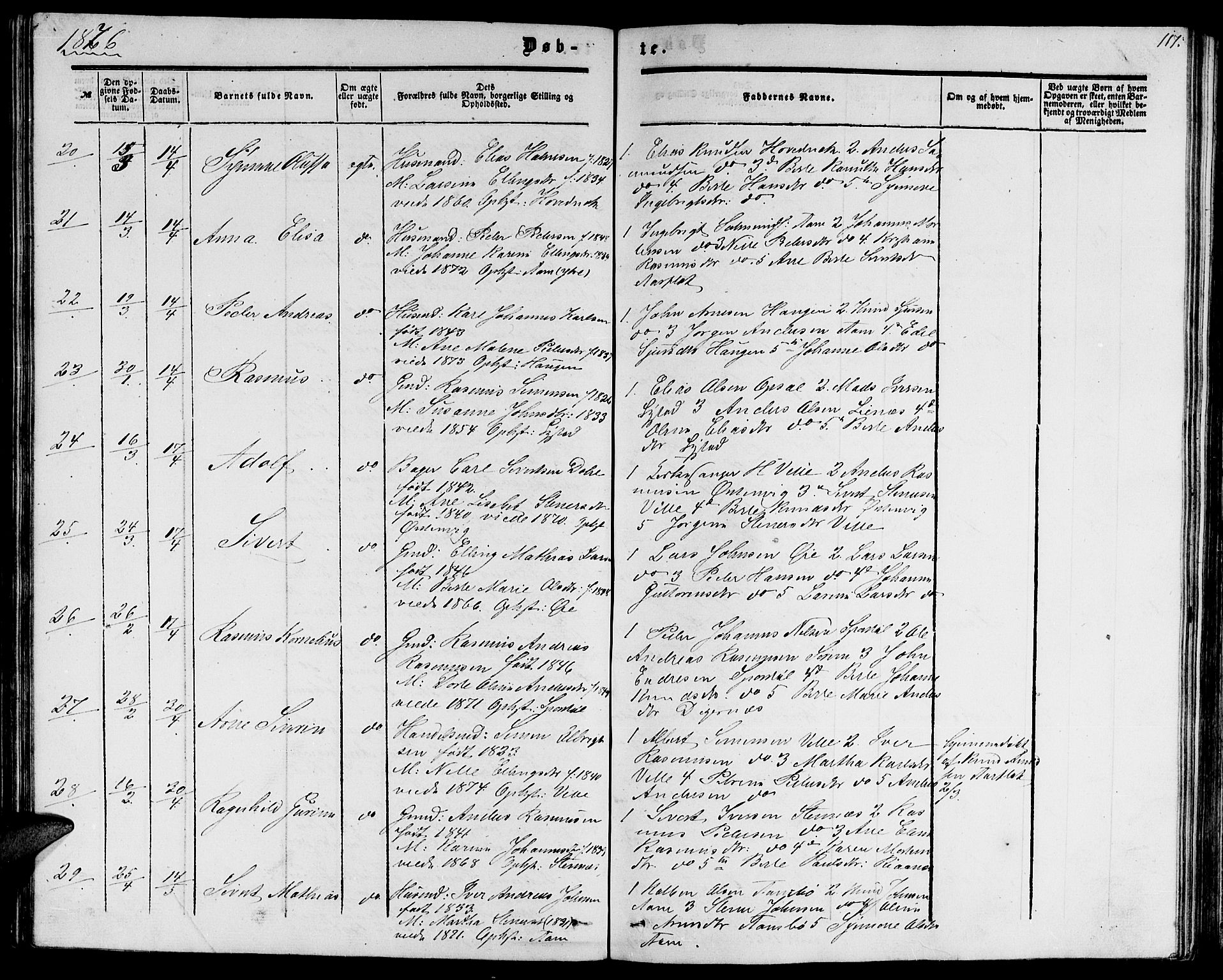 Ministerialprotokoller, klokkerbøker og fødselsregistre - Møre og Romsdal, AV/SAT-A-1454/513/L0188: Parish register (copy) no. 513C02, 1865-1882, p. 117