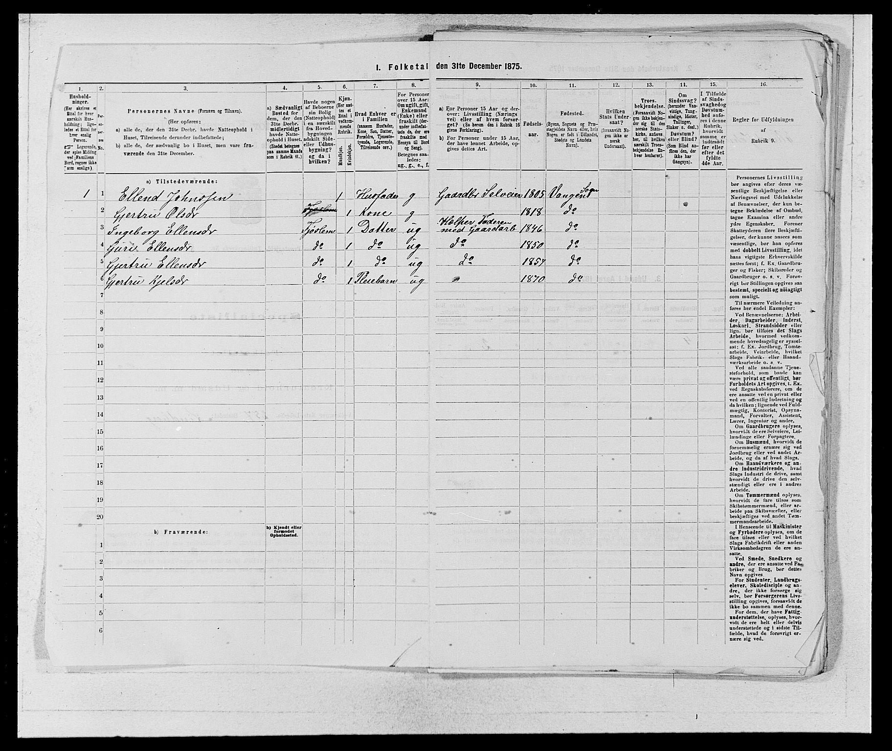 SAB, 1875 census for 1235P Voss, 1875, p. 907