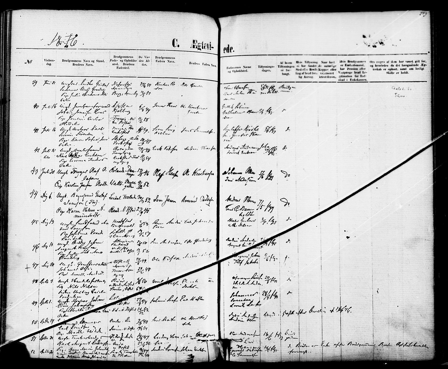 Fredrikstad domkirkes prestekontor Kirkebøker, AV/SAO-A-10906/F/Fa/L0001: Parish register (official) no. 1, 1871-1878, p. 289