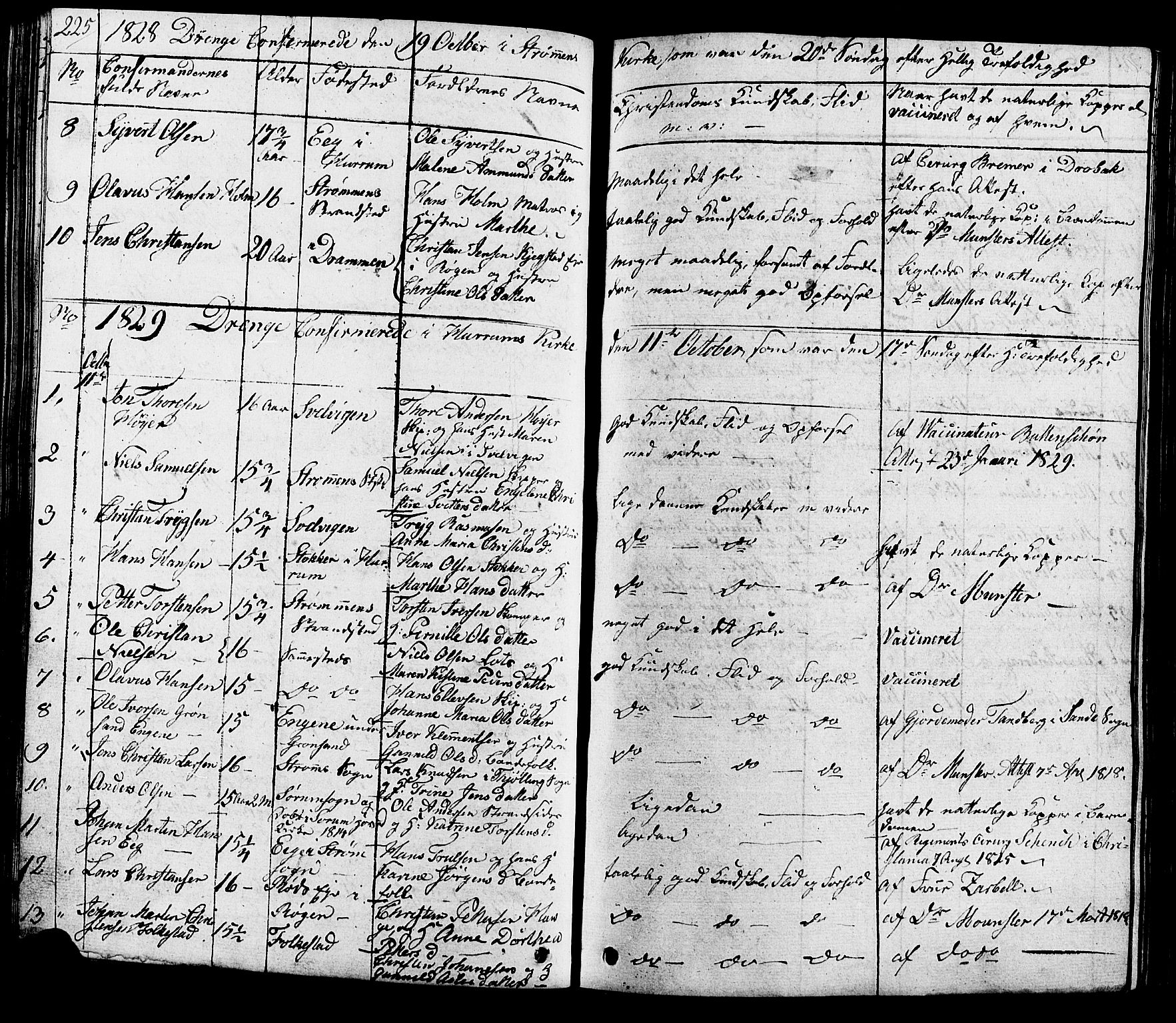 Hurum kirkebøker, SAKO/A-229/G/Ga/L0002: Parish register (copy) no. I 2, 1827-1857, p. 225