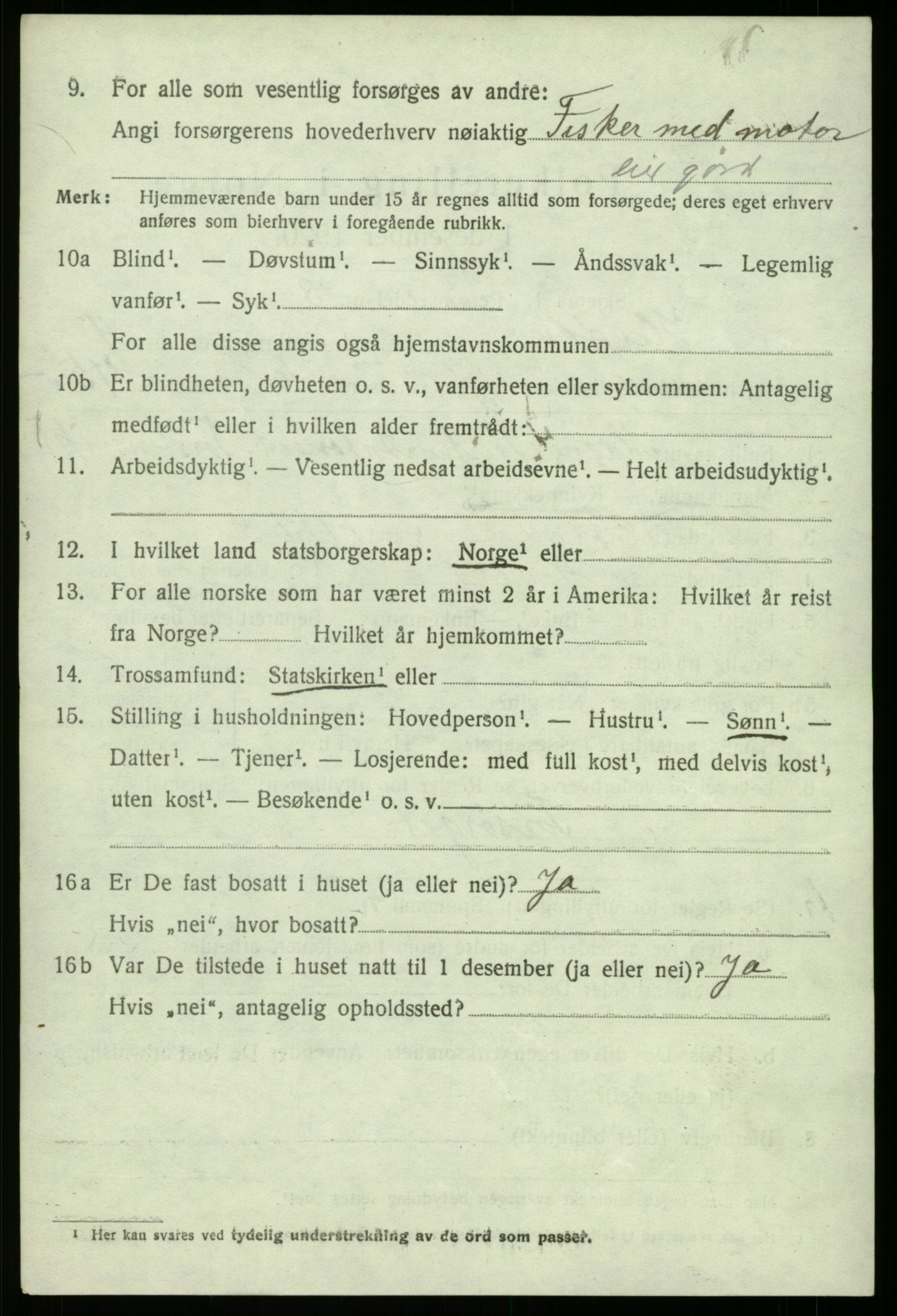 SAB, 1920 census for Herdla, 1920, p. 6850